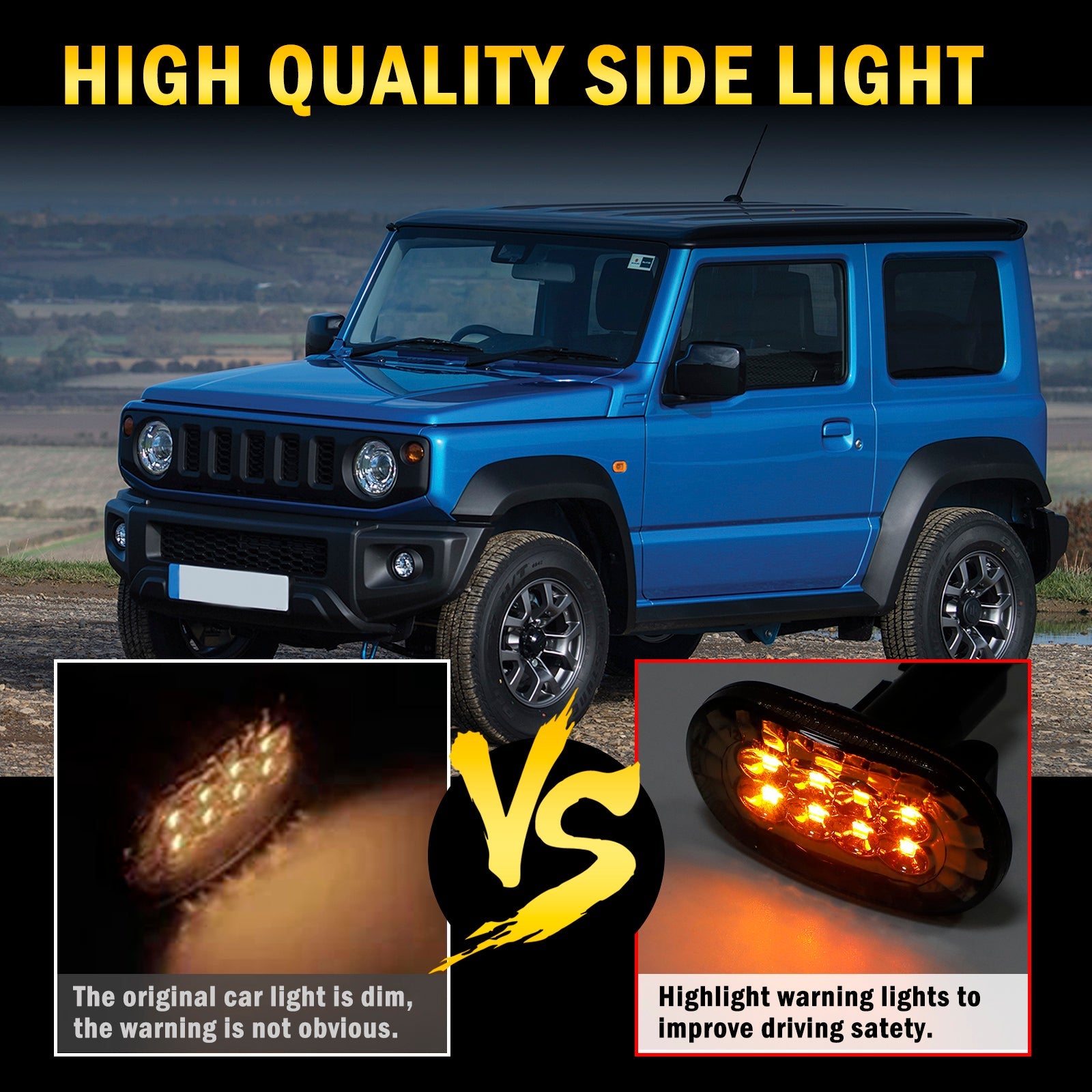 PALASER Suzuki Jimny JB64 JB74 Pair Of Side Marker Light Turn Signal Light Smoked - Image 3