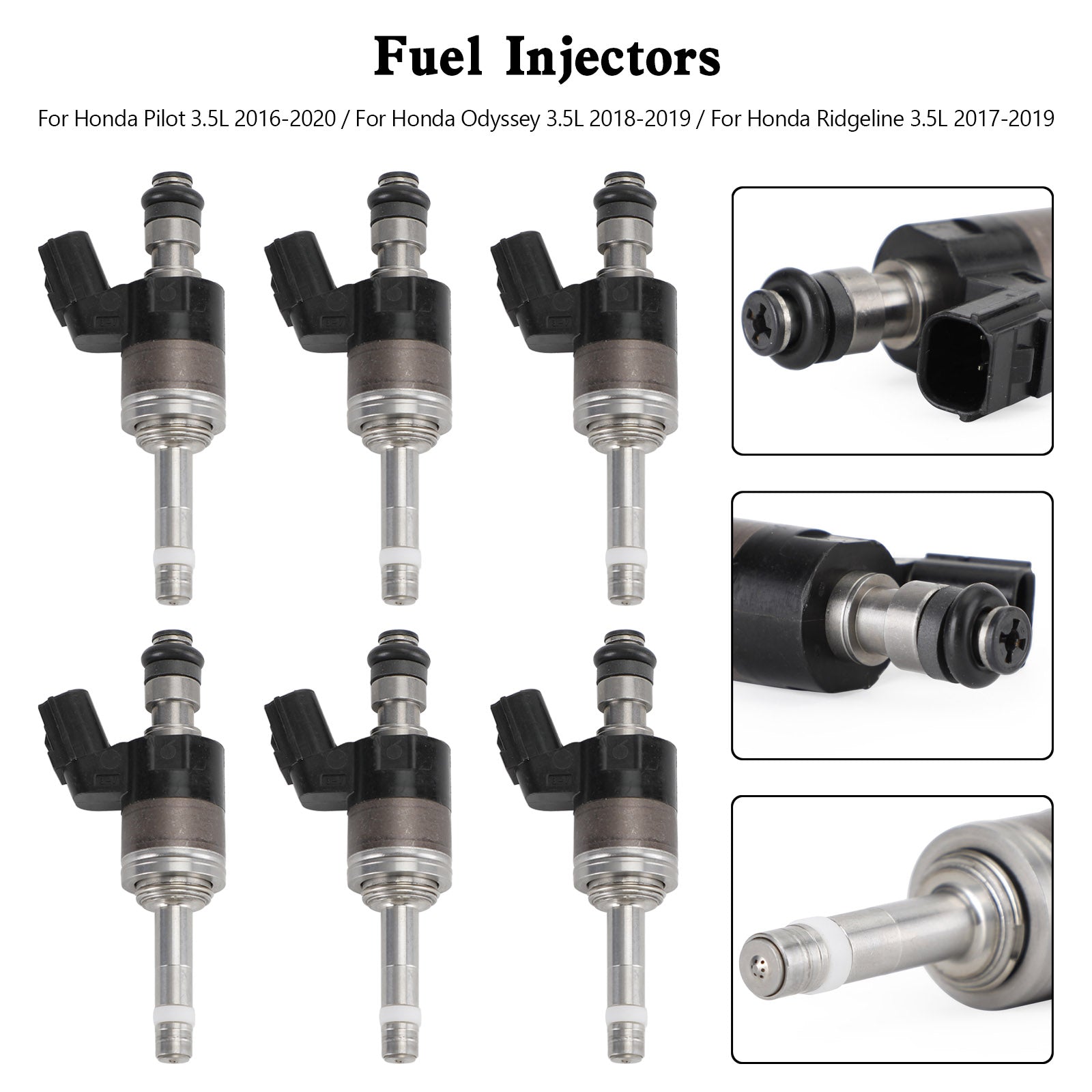 PALASER 2017-2019 Honda Ridgeline 3.5L 6PCS Fuel Injectors 16010RLV305 16010RLV315 - Image 6