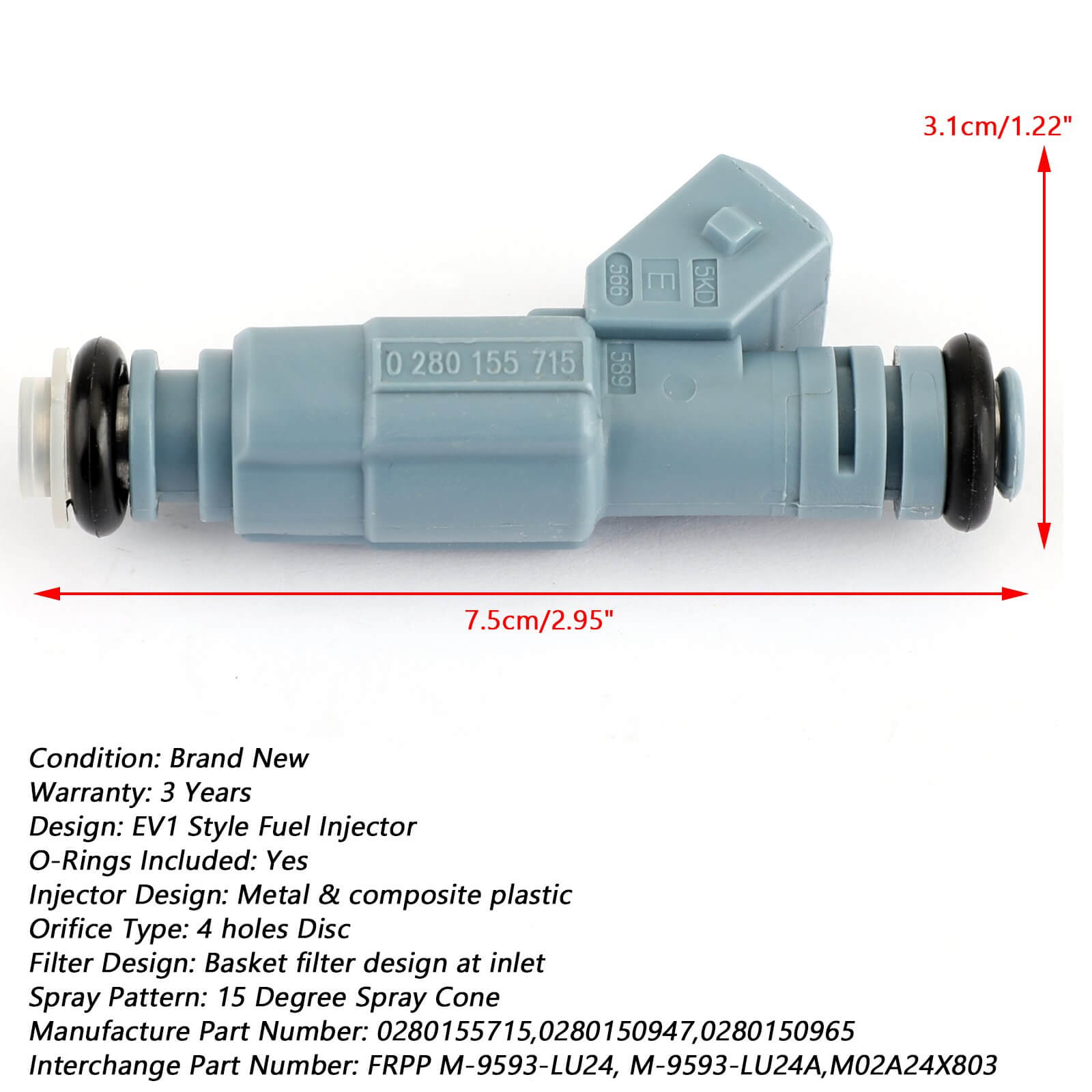 PALASER Fuel Injectors For Chevrolet Ford Pontiac Camaro F250 F350 Excursion Mustang - Image 2