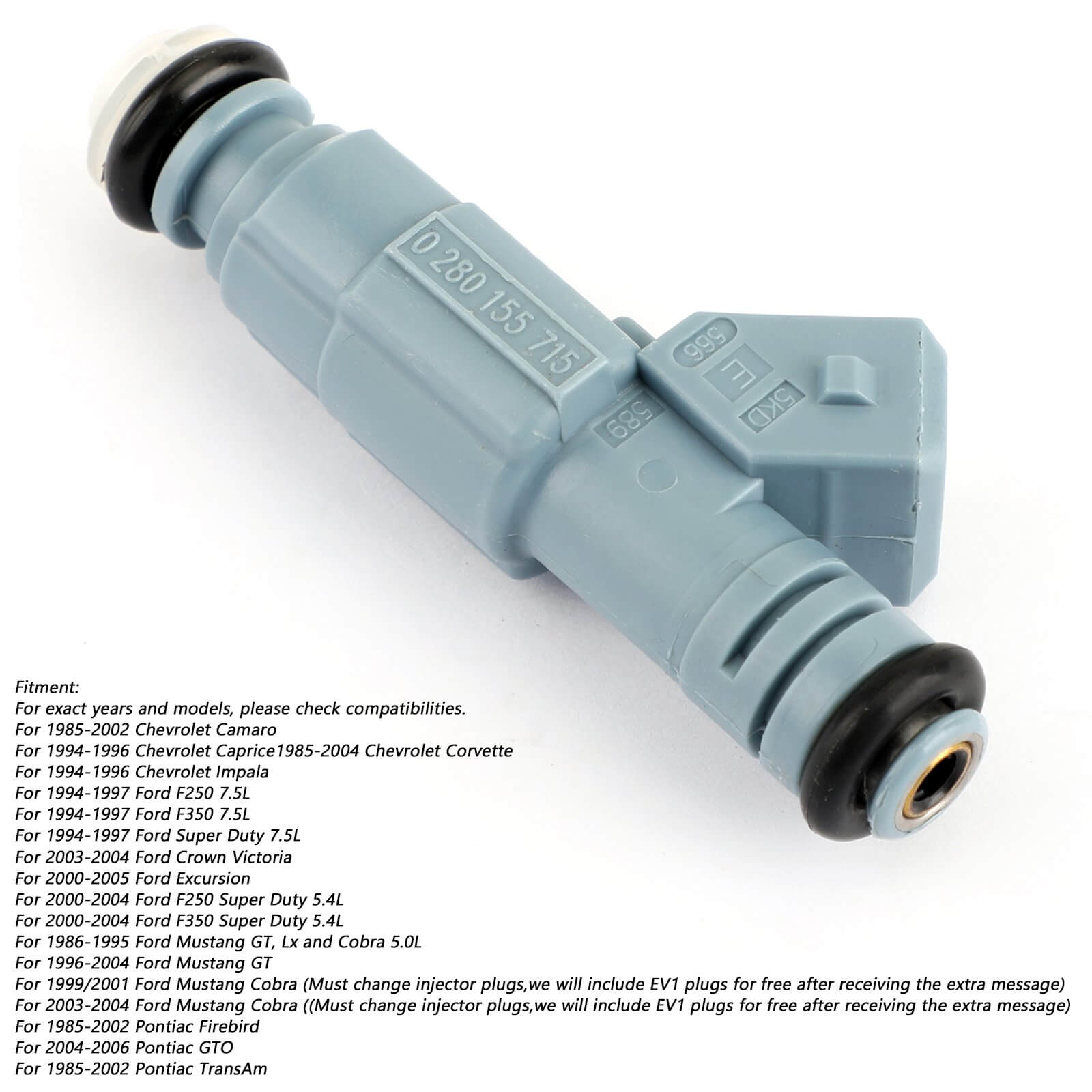 PALASER Fuel Injectors For Chevrolet Ford Pontiac Camaro F250 F350 Excursion Mustang - Image 5
