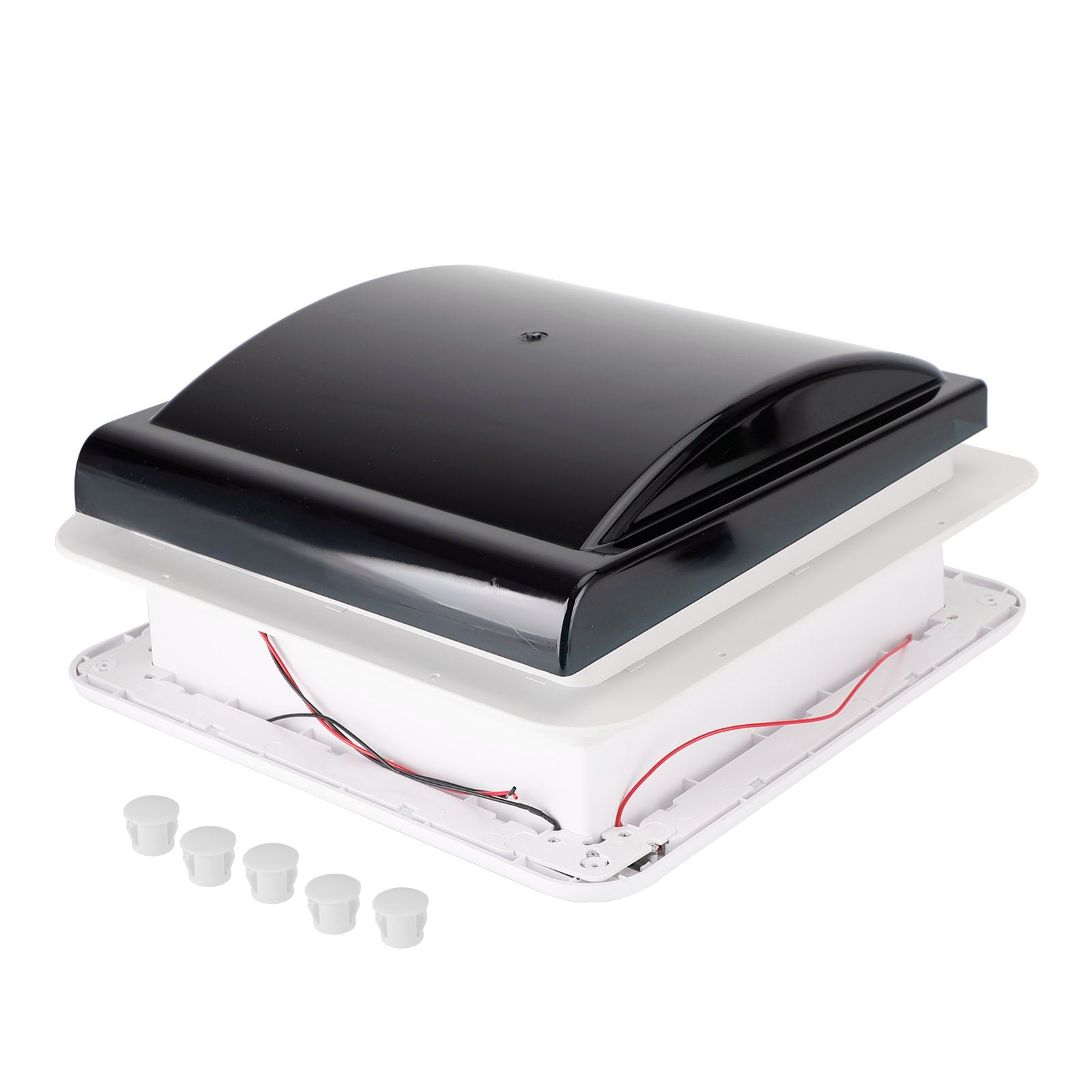 PALASER 14" Rv Caravan Roof Vent Manual Rv Camper Fan 12V Skylight With LED Light - Image 11