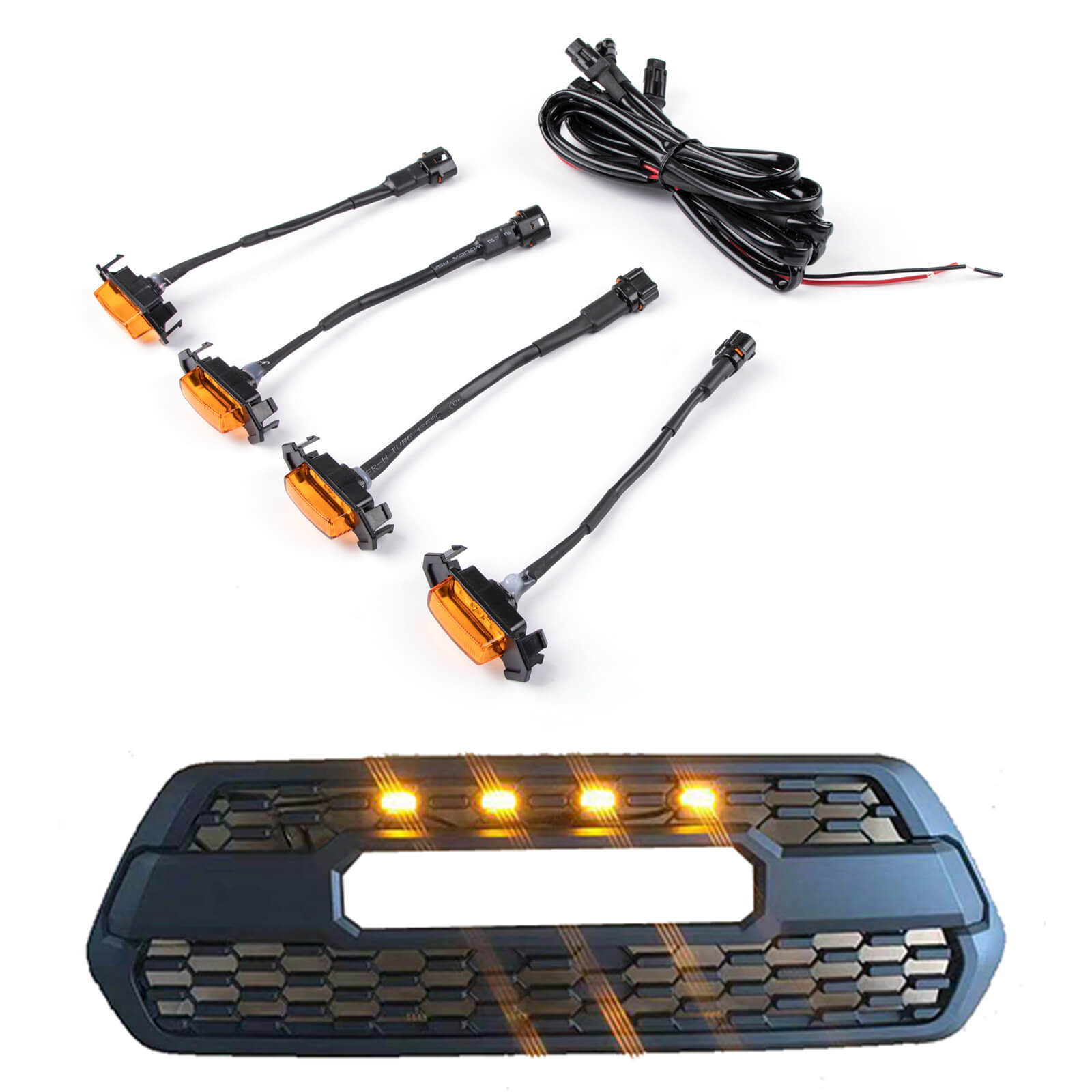 PALASER 4PCS LED Lights Fit 2016-2020 Toyota Tacoma PT228-35170 Front Bumper Hood Grill - Image 2