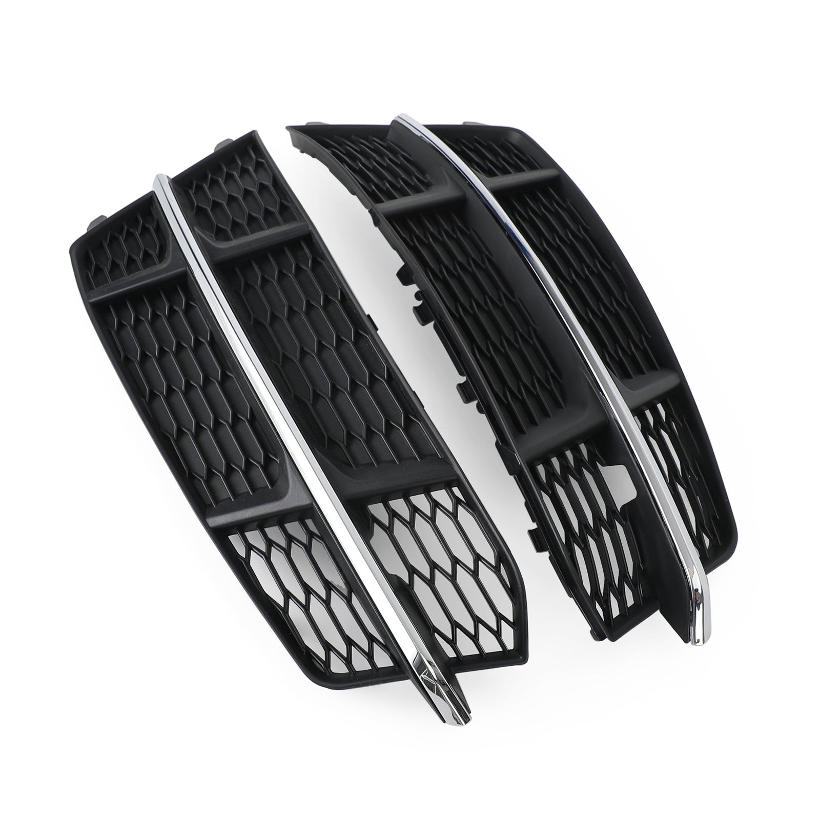 PALASER 2016-2018 Audi A6 C7 S-line Front Bumper Lower Grille Grill Black Chrome - Image 4