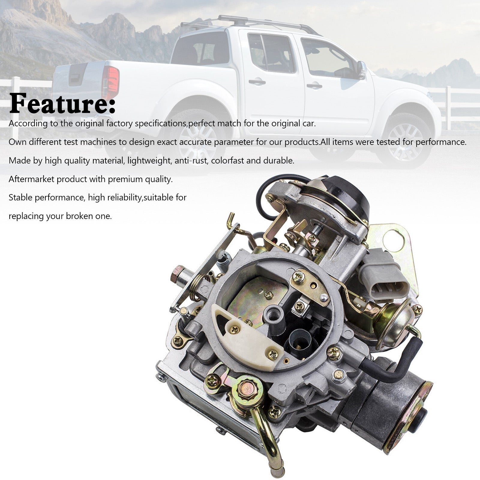 PALASER 1995-1997 Nissan Pickup Xe 2-Door 2-Barrel Carburetor 16010-21G61 - Image 4