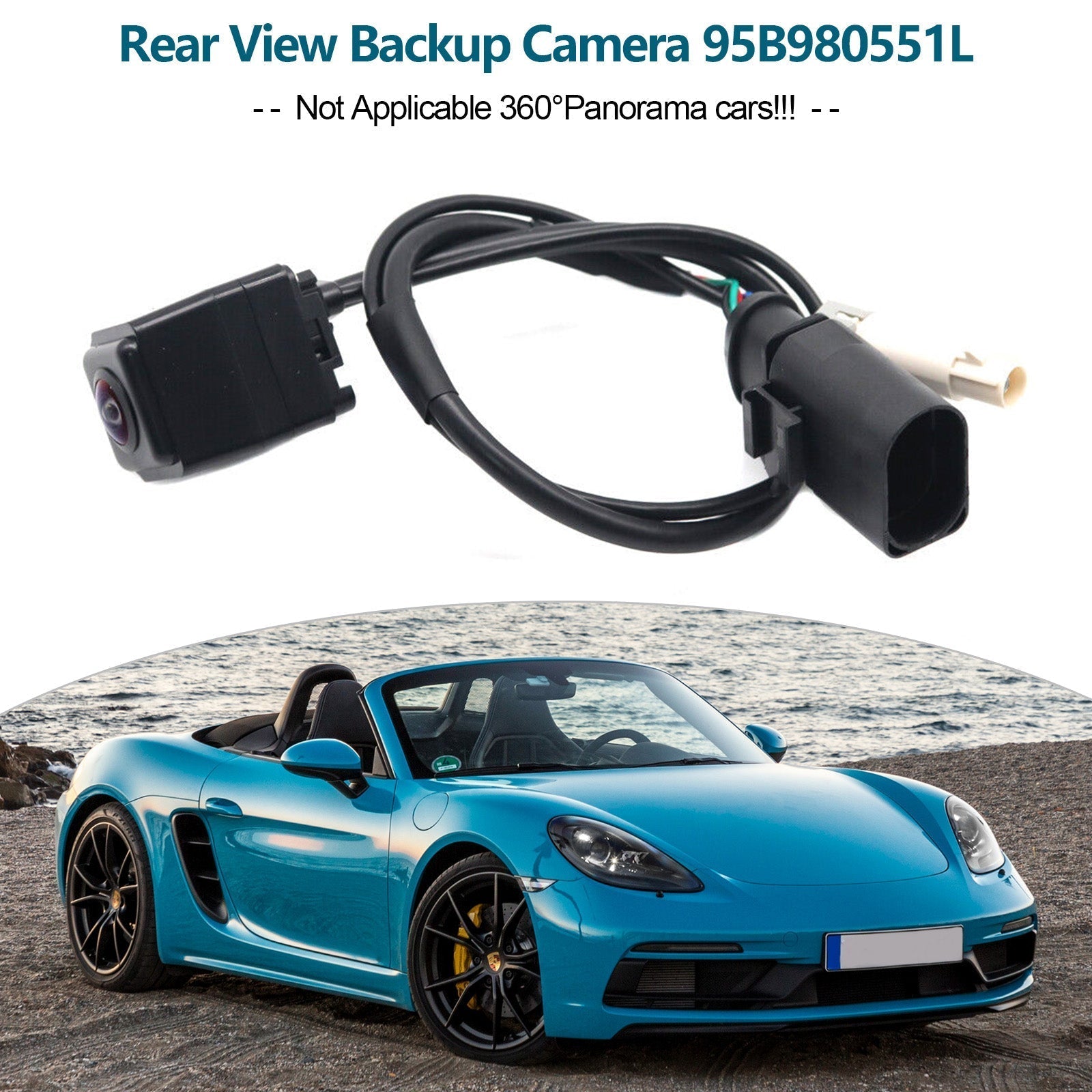 PALASER 2019-2023 Porsche Cayman GT4 Rear View Backup Camera 95B980551L - Image 2