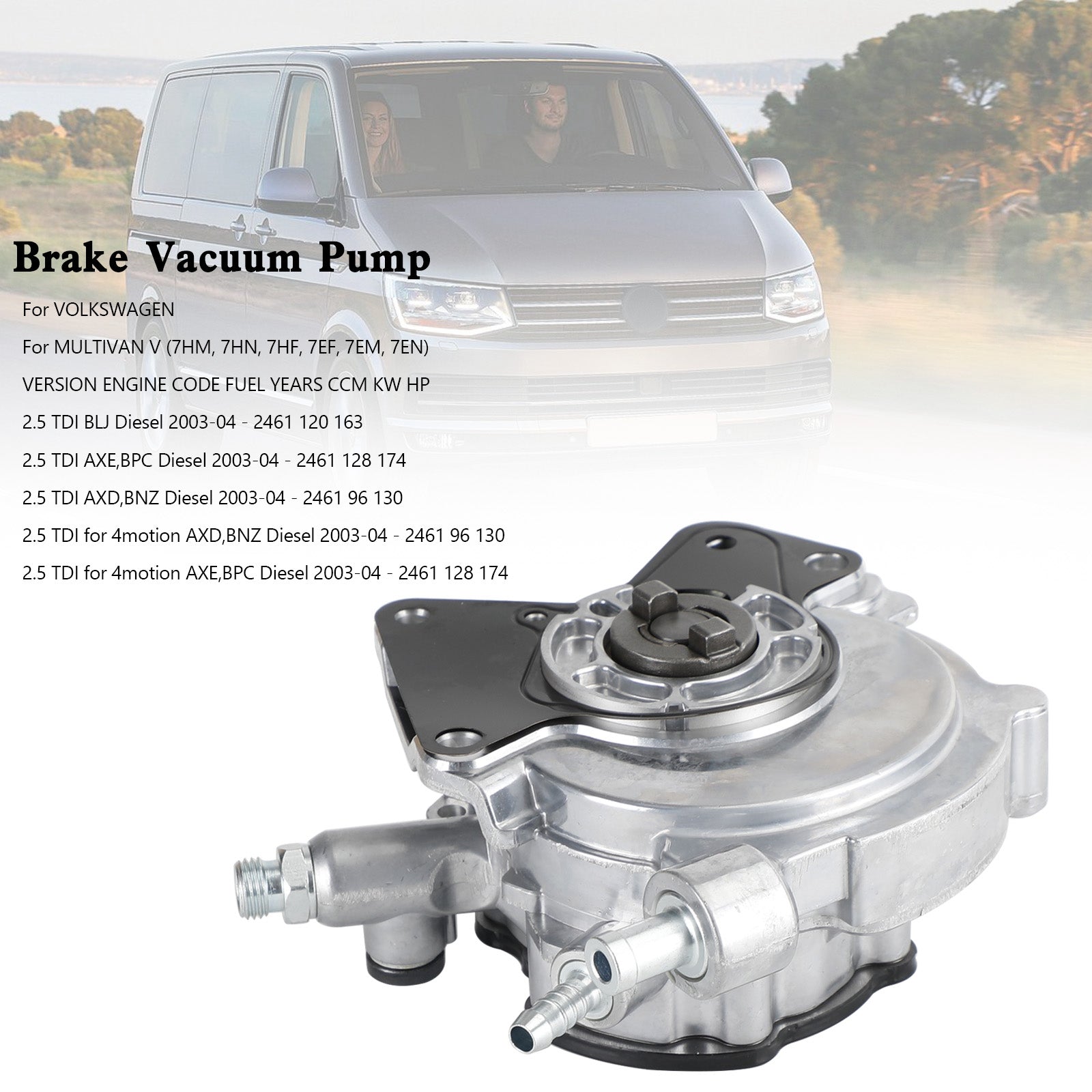 PALASER Vw Transporter V T5 Multivan V 5 Touareg Brake Vacuum Pump 070145209H/F/J 07Z145209 - Image 4