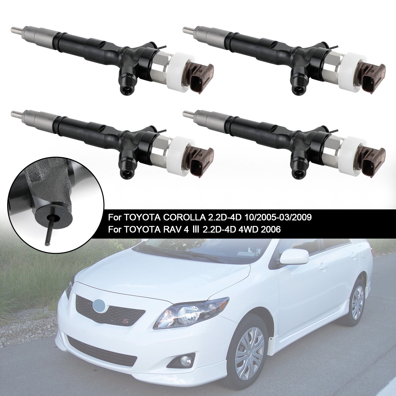 PALASER 10/2005-03/2009 Toyota Corolla 2.2D-4D 4PCS Fuel Injectors 095000-6041 095000-6042 - Image 7