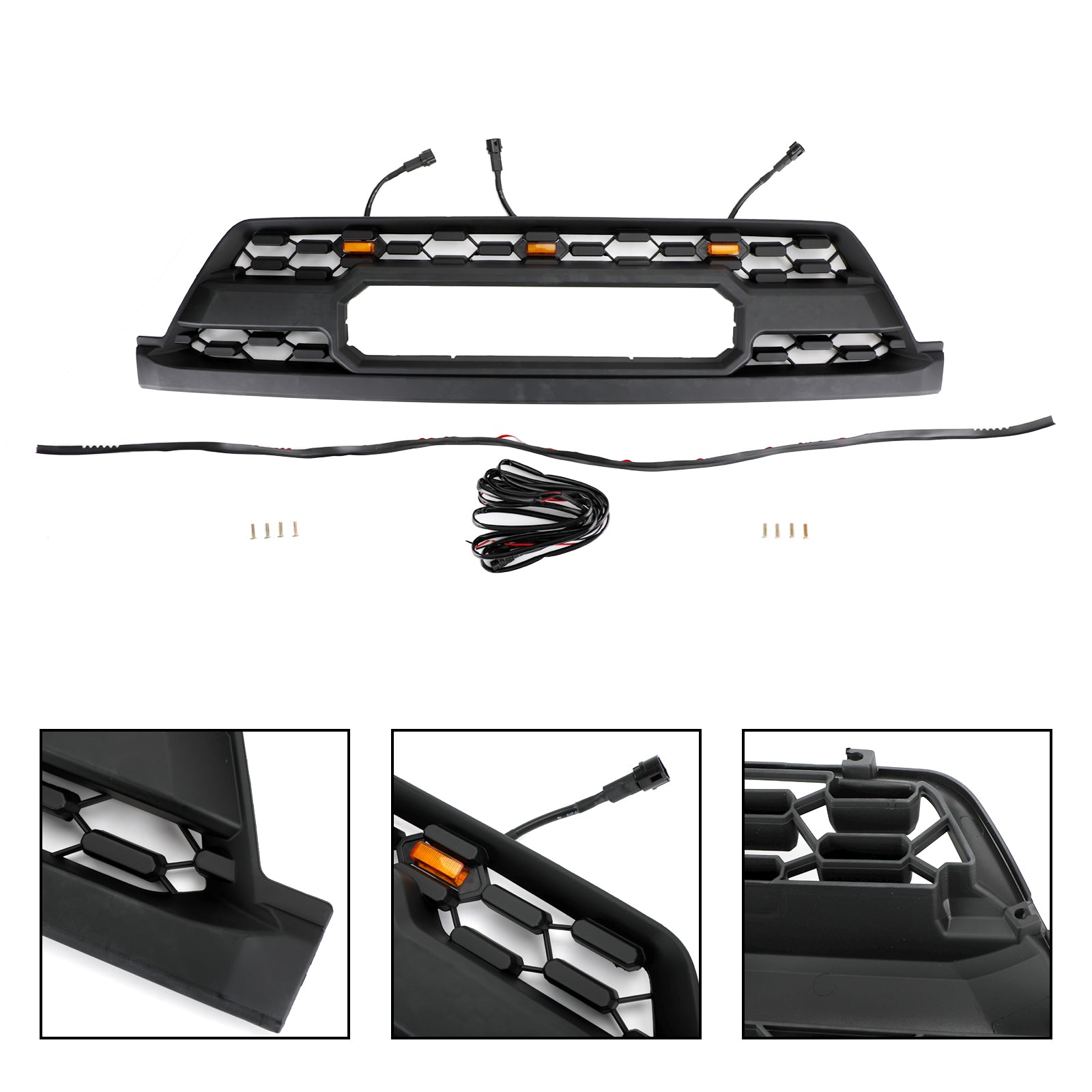 PALASER 2002-2005 Toyota 4Runner All Models Trd Pro Style W/led Light Front Bumper Grill - Image 8