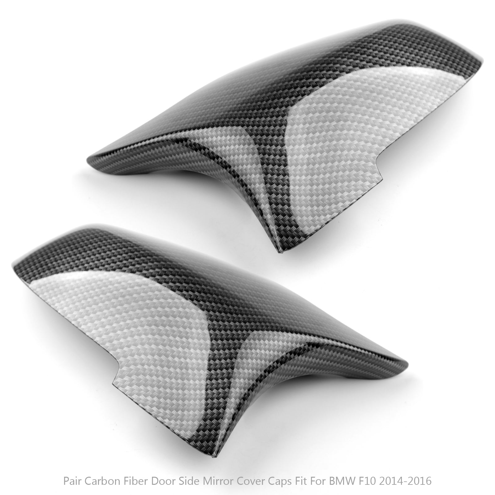 PALASER Pair Carbon Fiber Side Rear View Mirror Cover Caps For BMW F10 F18 2014-2016 - Image 5