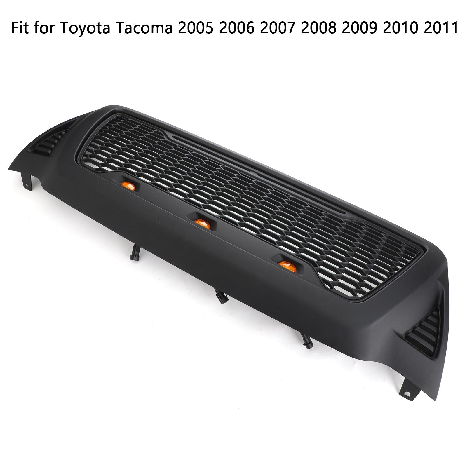PALASER Front Grille Bumper Hood Mesh Grill Fit Toyota Tacoma 2005-2011 With LED Lights - Image 4