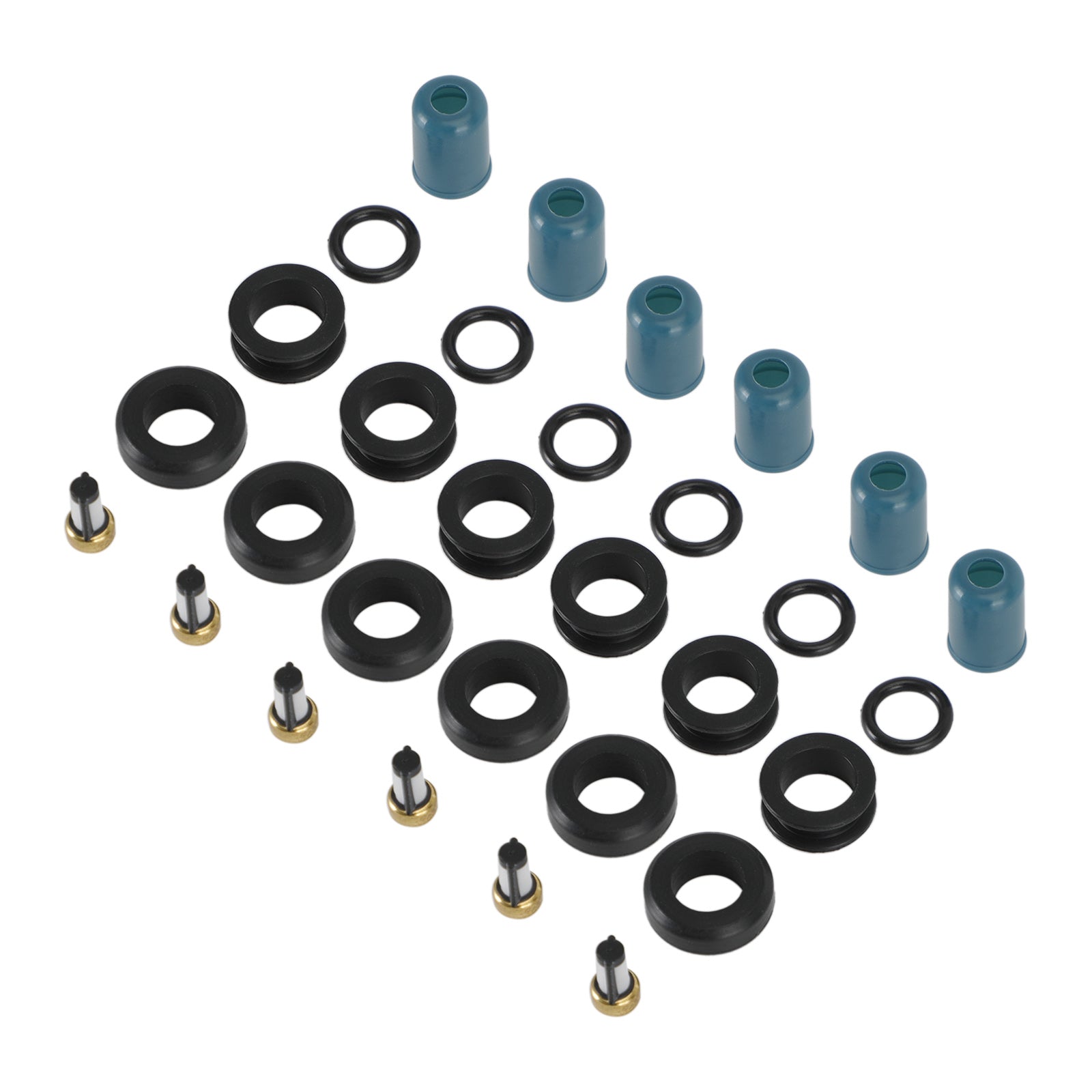 PALASER Toyota Truck 4 Runner 1988-1995 3.0L 3VZE 6PCS Fuel Injectors Repair Seal Rebuild Kit 23209-65020 23250-65020 195500-5400
