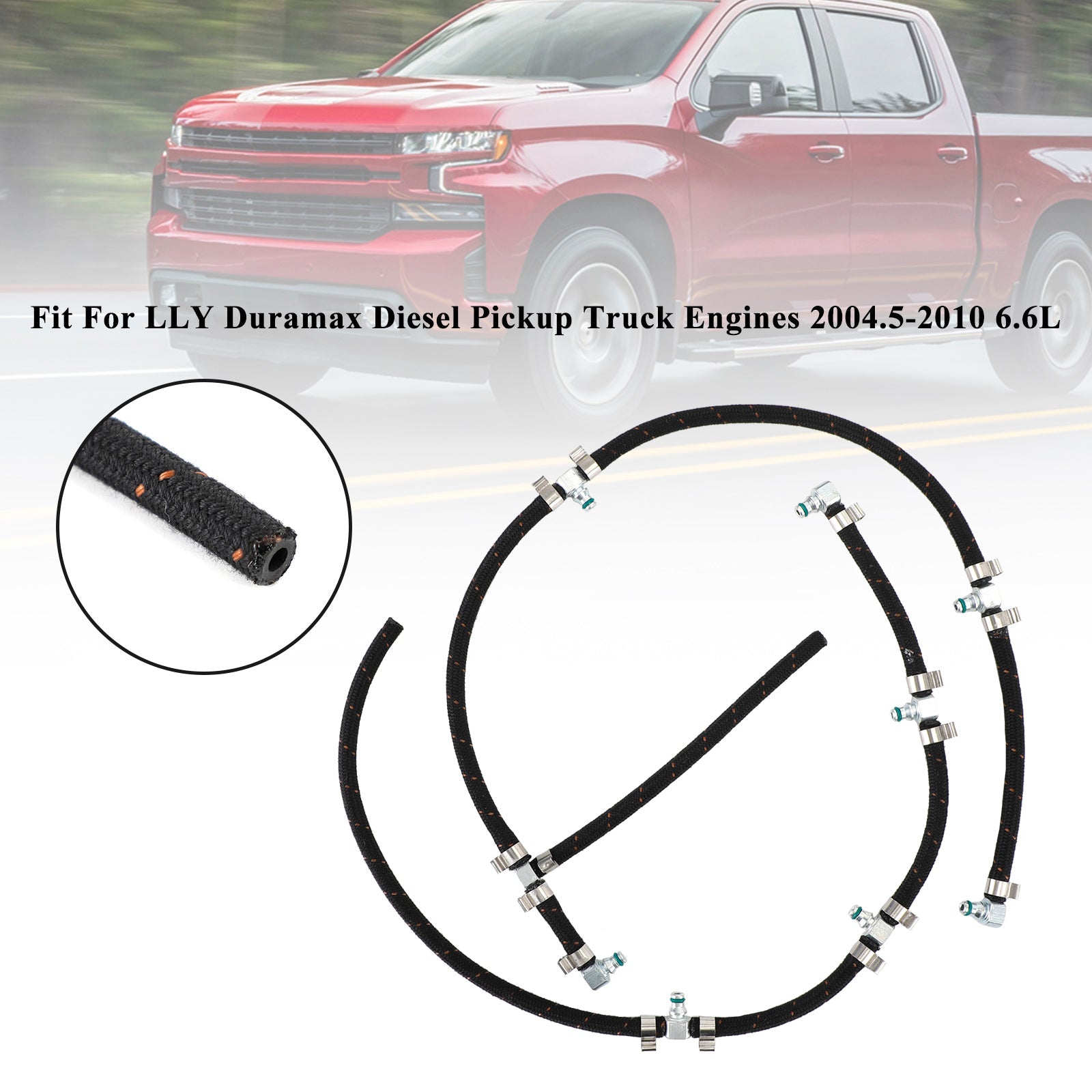 PALASER Fuel Injector Return Line Kit 97328733 0928400552 Fit Duramax 2004-2010 6.6L Diesel Truck Engines - Image 10