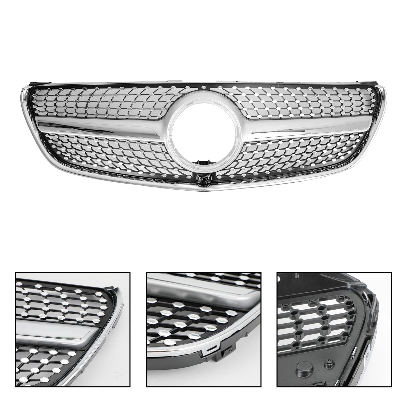 PALASER 2014-03.2019 Benz W447 V-class Diamond Front Upper Grille Grill - Image 6