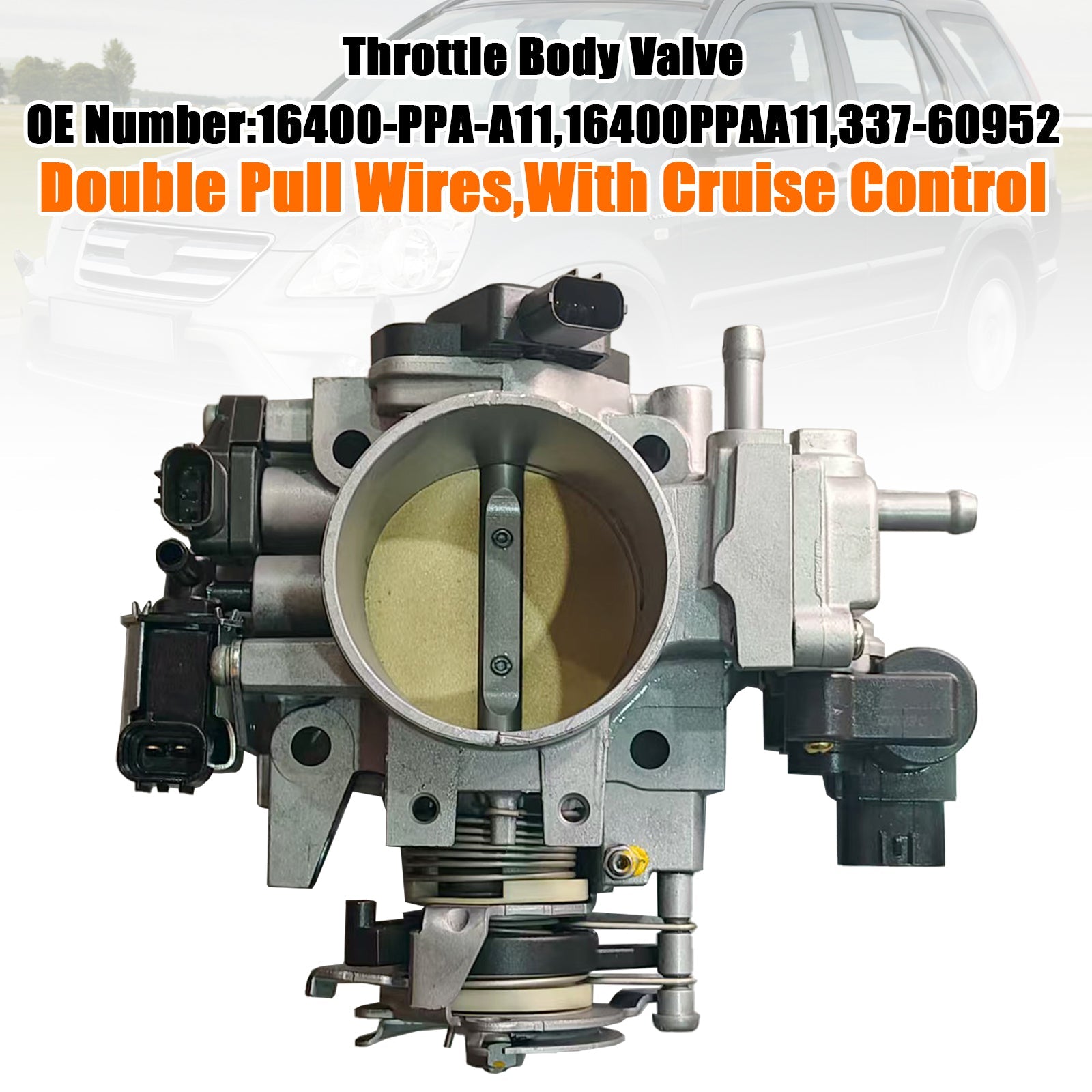 PALASER Double Pull Wires Throttle Body 16400-PPA-A11 For Honda Cr-v 2.4L 2003-2005