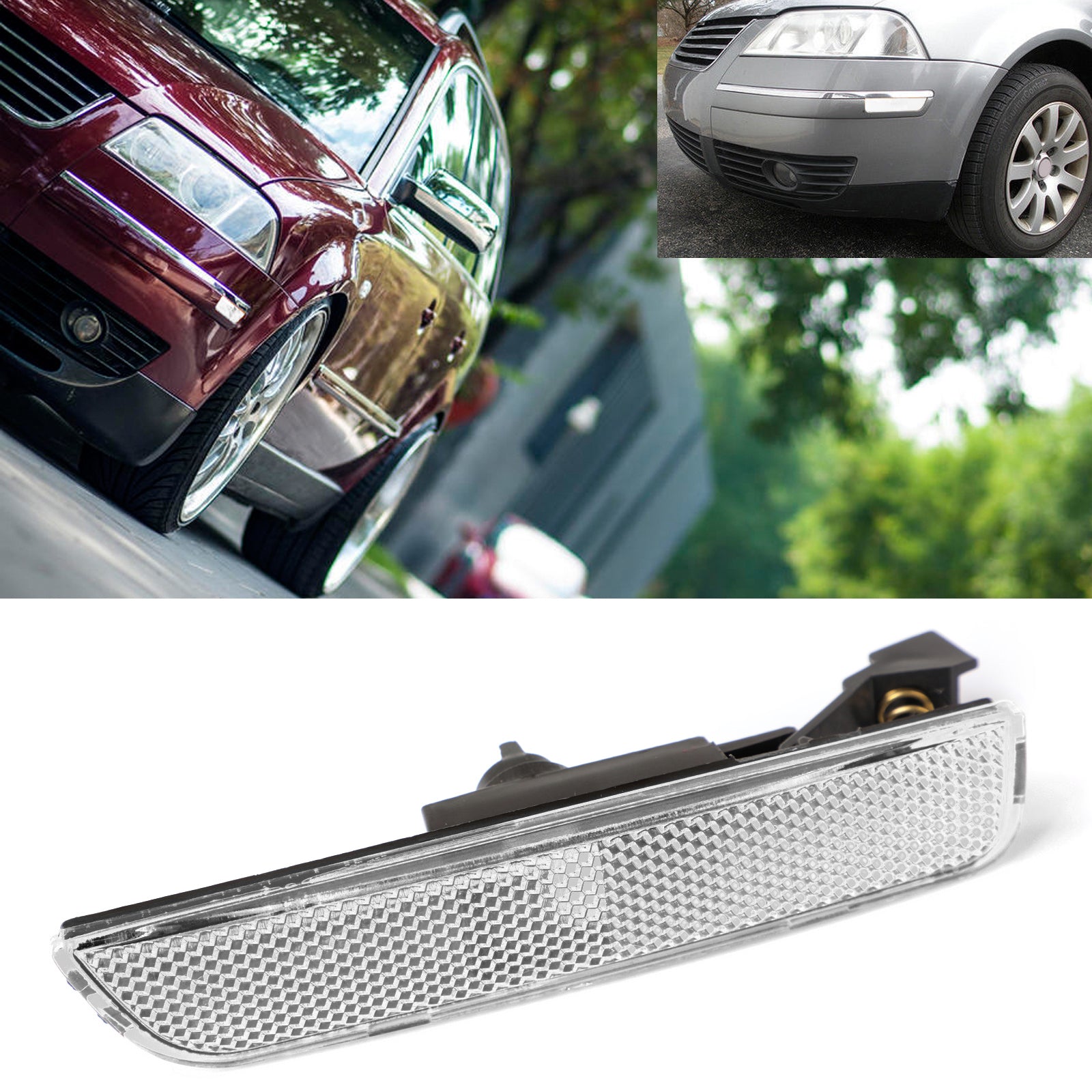 PALASER 2001-2005 Vw Passat B5.5 Right White Front Bumper Side Marker Lights - Image 3