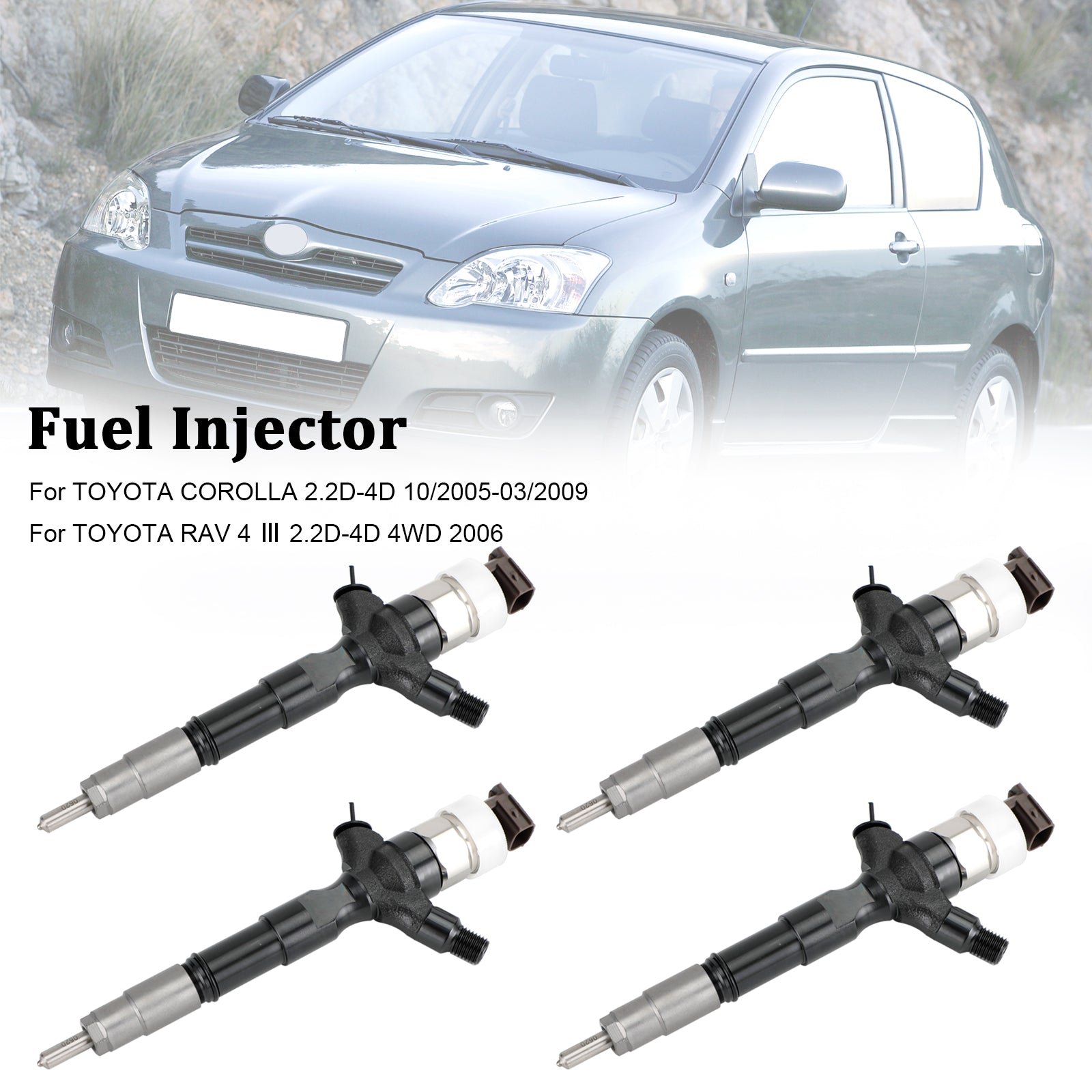 PALASER 10/2005-03/2009 Toyota Corolla 2.2D-4D 4PCS Fuel Injectors 095000-6041 095000-6042 - Image 6
