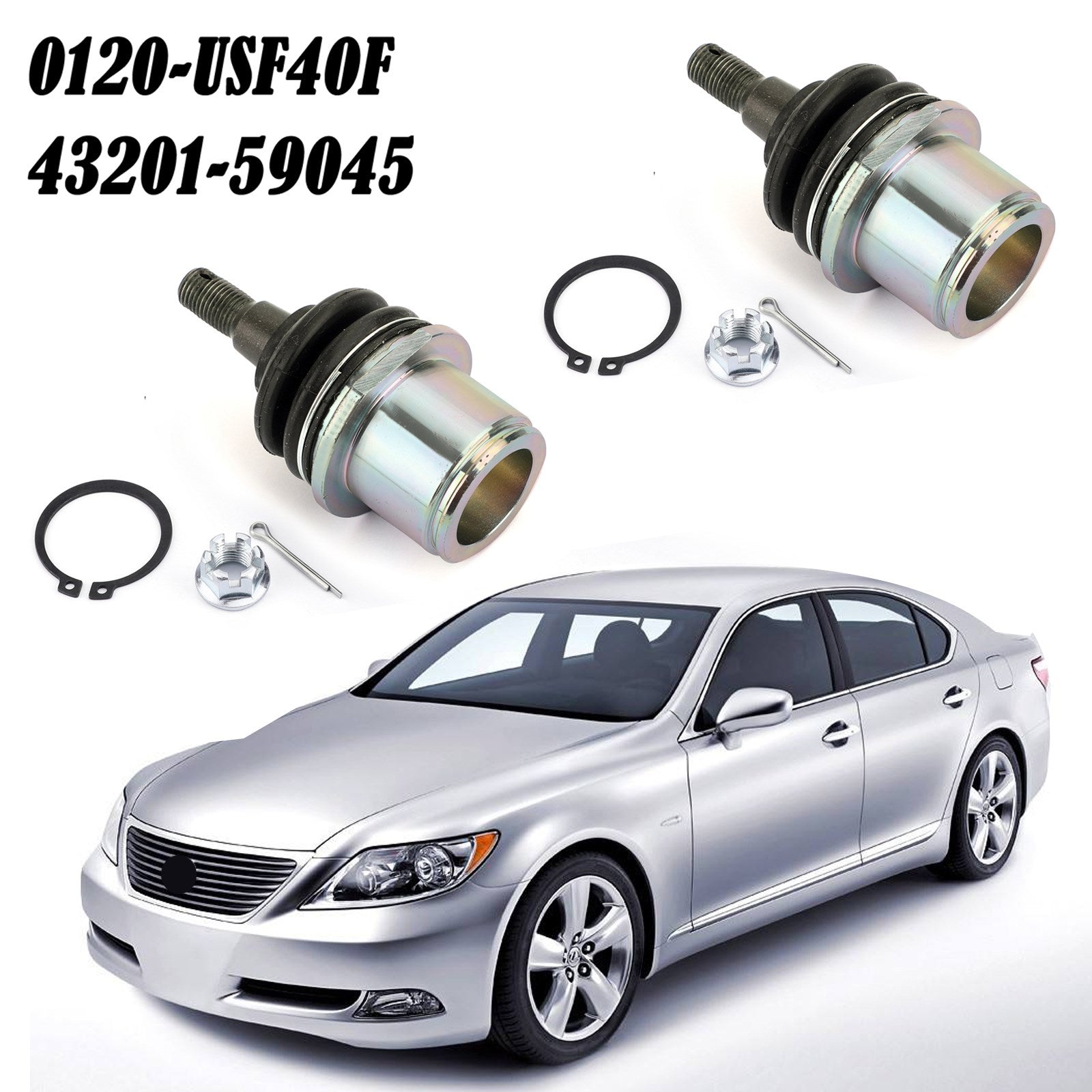PALASER 07-16 Lexus LS460 2WD 4x2 Rwd 2X Front Lower Knuckle Spindle Ball Joint 43201-59045 0120-USF40F - Image 7