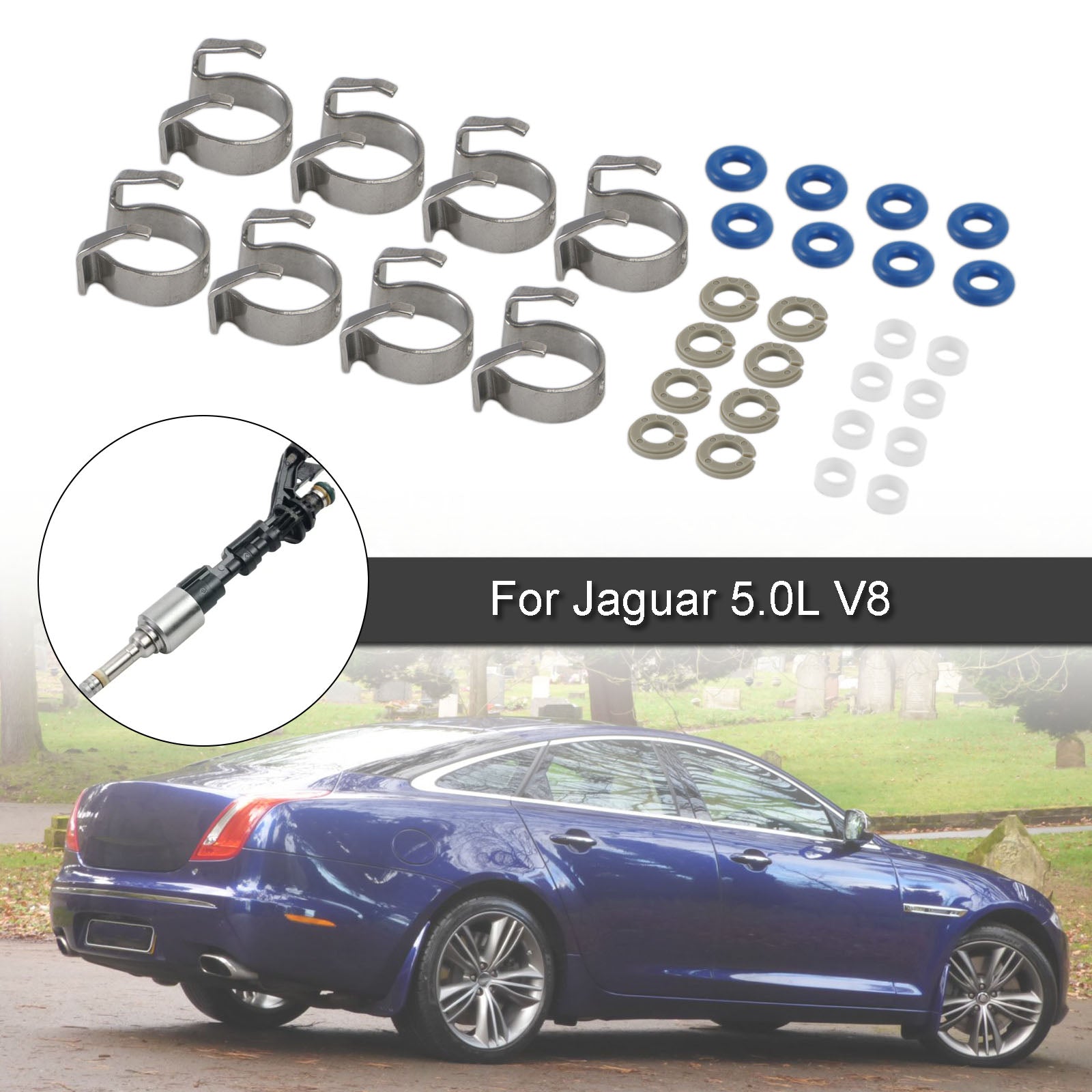 PALASER 8PCS Fuel Injectors Repair Seal Kit 0261500105 FJ1161 For Jaguar/range Rover 5.0L V8 - Image 4