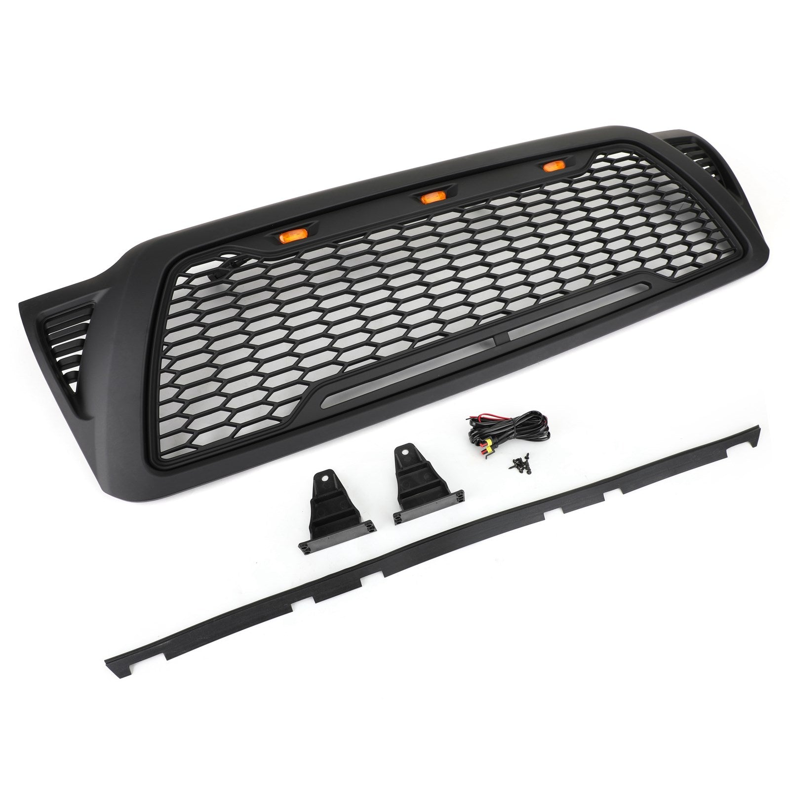 PALASER Front Grille Bumper Hood Mesh Grill Fit Toyota Tacoma 2005-2011 With LED Lights - Image 12