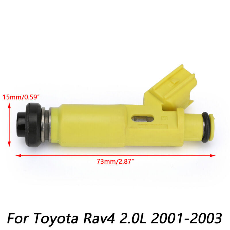 PALASER 4Pcs Fuel Injectors 23250-28050 Fit 2001-2003 Toyota Rav4 2.0L - Image 3