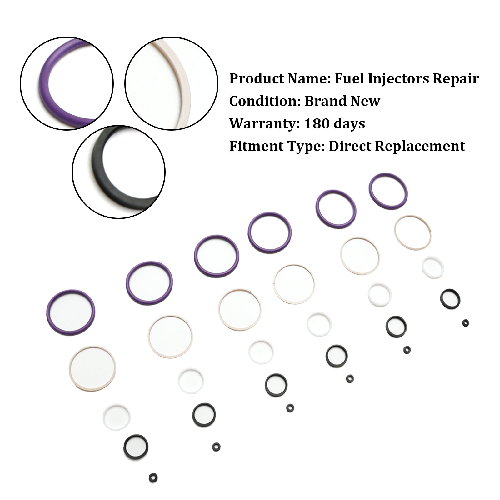 PALASER Caterpillar For Cat C7 Internal 6PCS Fuel Injectors Seal O-ring Kit - Image 9