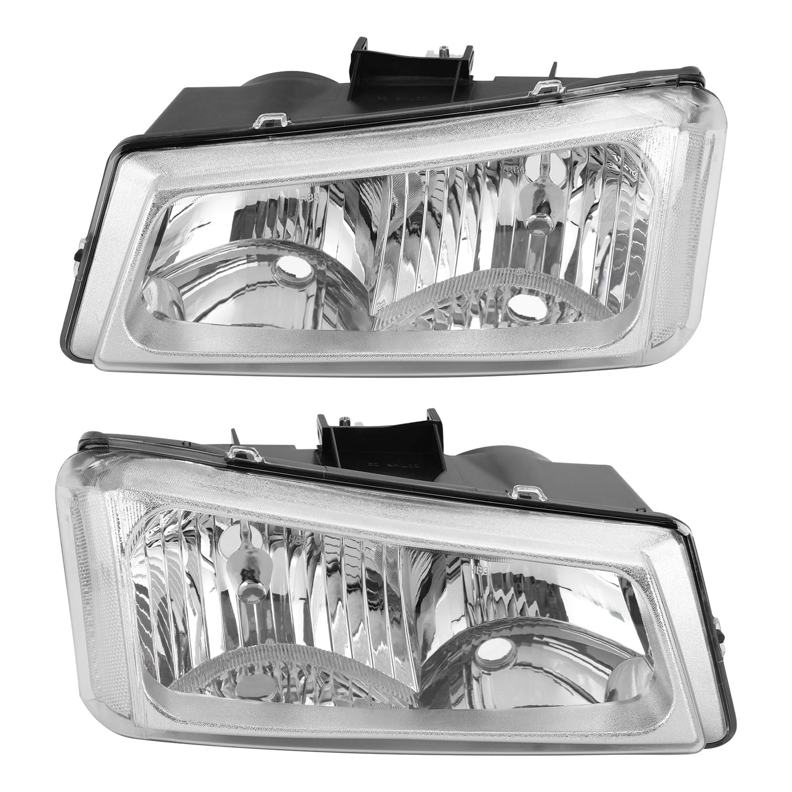 PALASER 2003-2004 Silverado 2500 Chrome Housing Clear Side Headlights/lamp Assembly 2502257 2503257 10366037