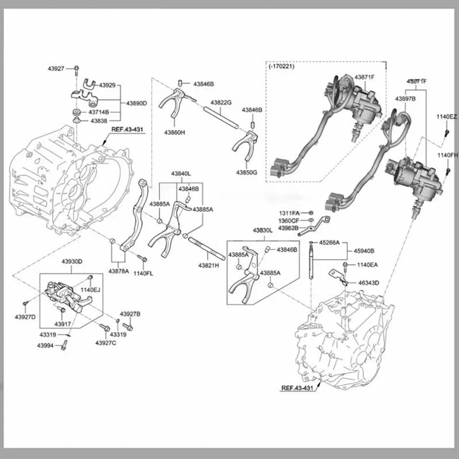 PALASER 2017-2021 Kia Soul Actuator Assy-gear 5-Pin 438002D000 438002D205 - Image 2