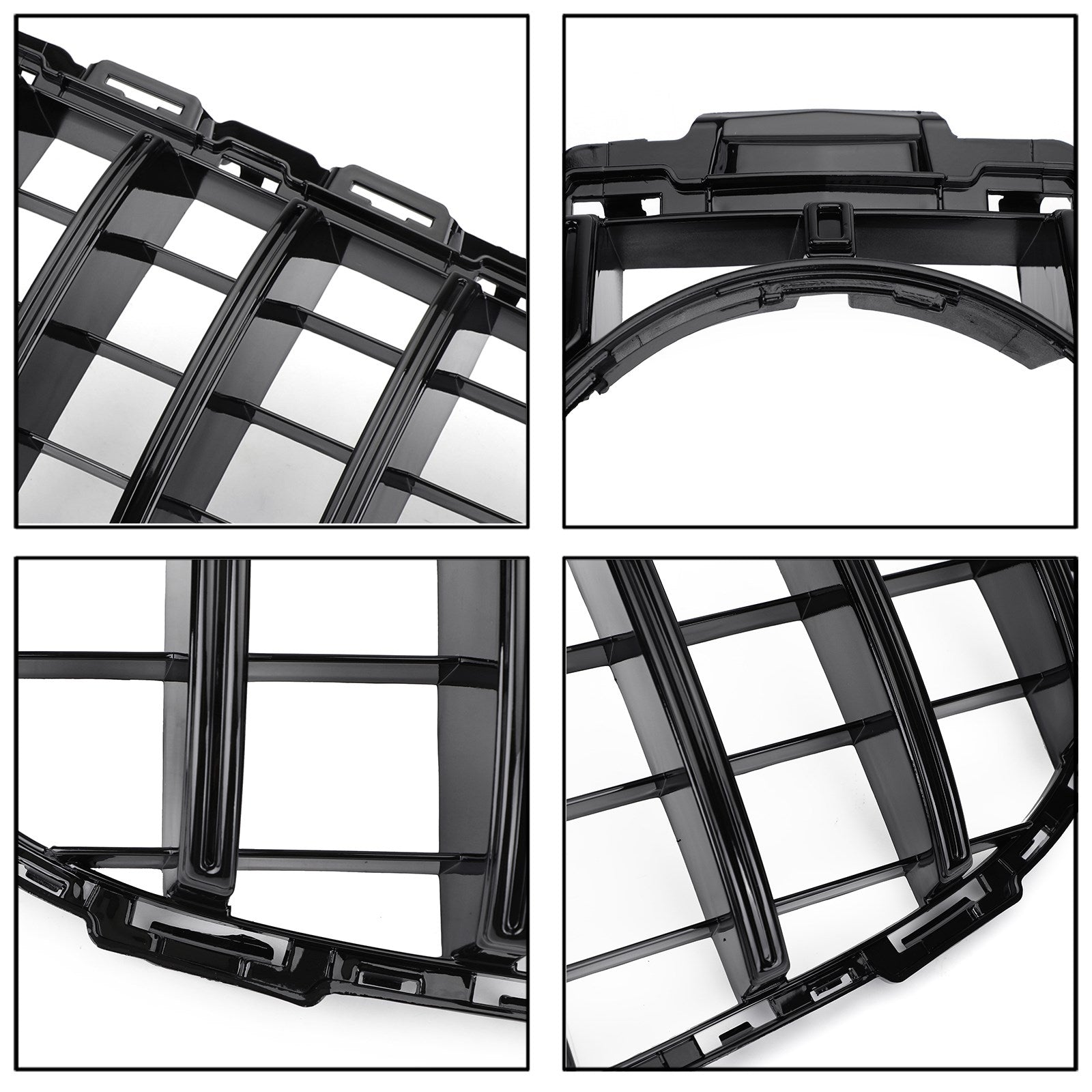 PALASER 2015-2018 Benz W205 C-class C250 C300 C43 Gtr Style Front Bumper Grill Replacement Grille - Image 5
