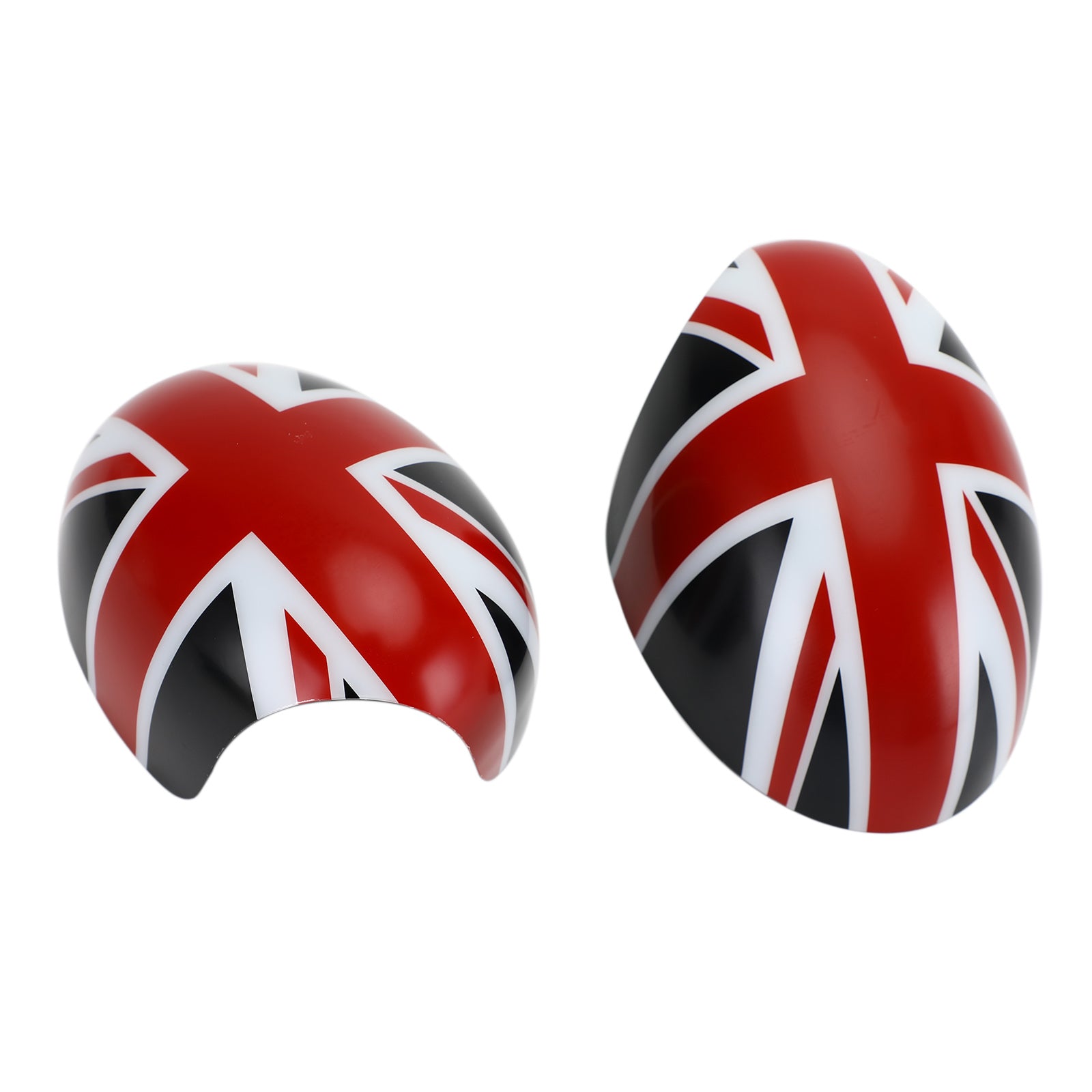 PALASER Mini Cooper R55 R56 R57 Black/red 2 X Union Jack Uk Flag Mirror Covers