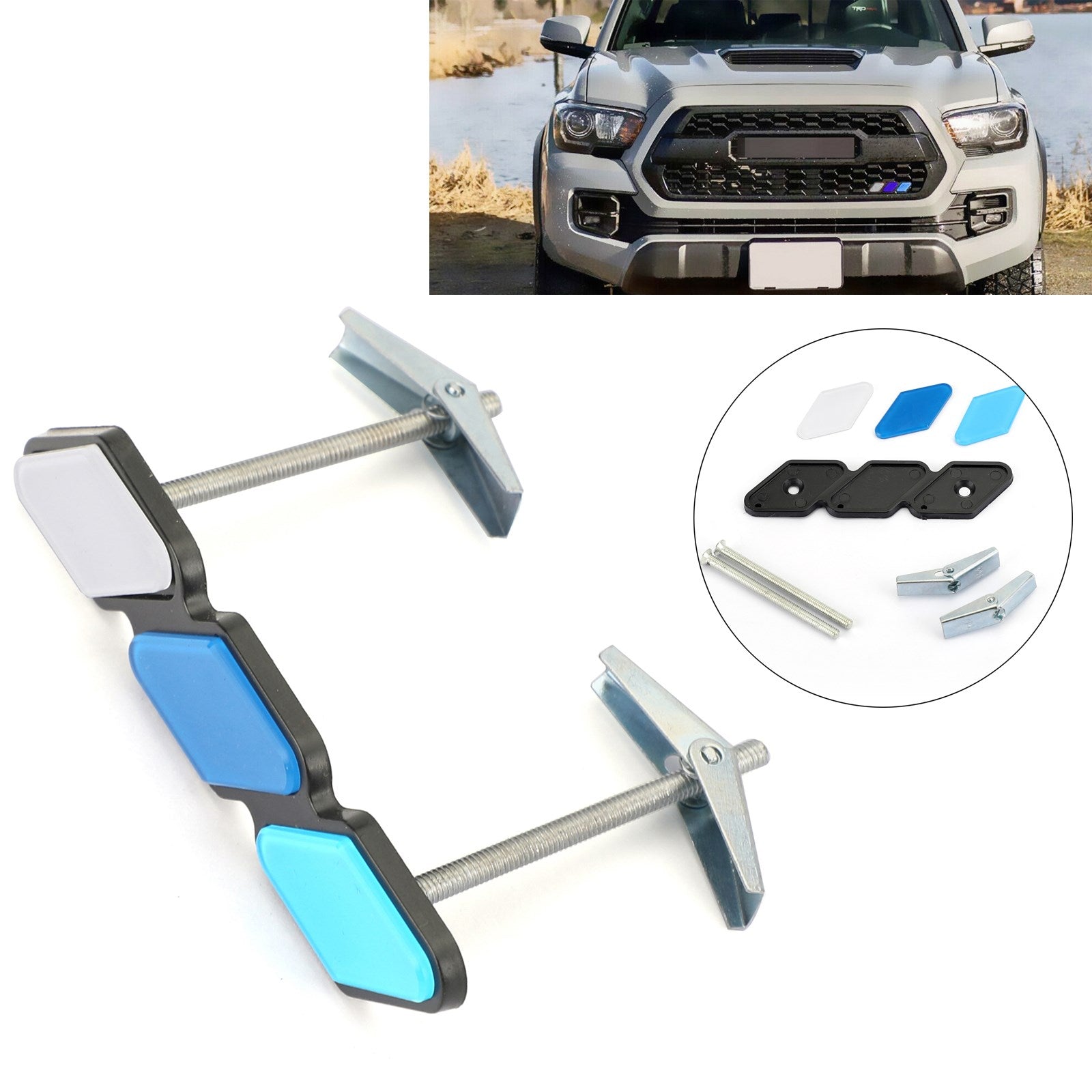 PALASER Tri-color 3 Grille Badge Emblem For Toyota Tacoma 4Runner Tundra Rav4 Highlander - Image 22