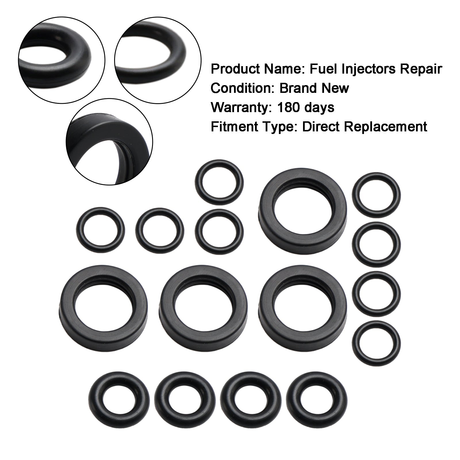 PALASER Honda Accord Crx Civic Delsol Prelude 4Pcs Fuel Injector Seal O-ring Kit BK14H - Image 6