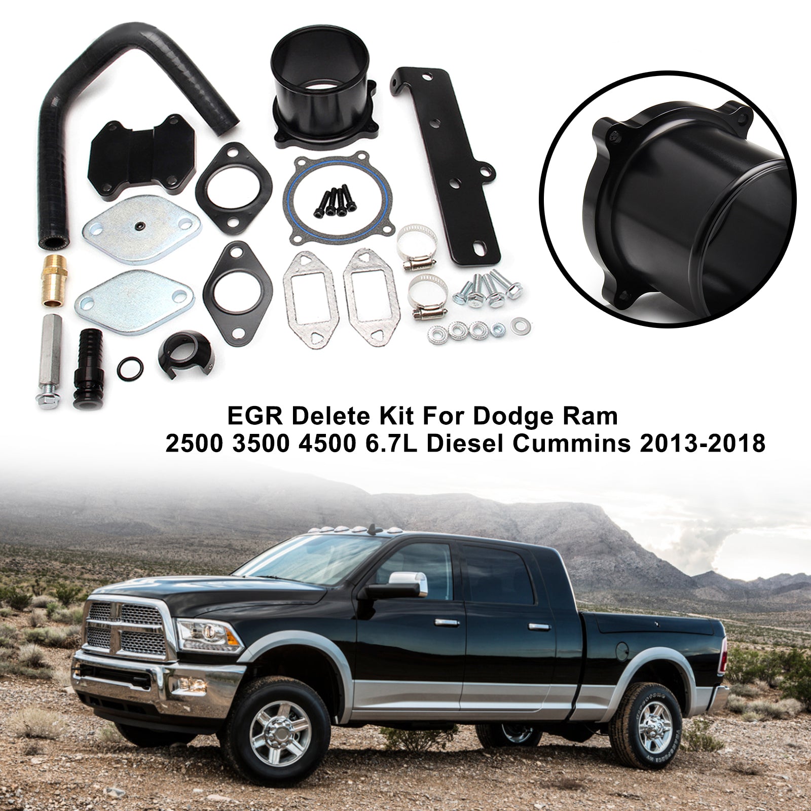 PALASER 2013-18 Ram 6.7L Diesel Cummins Dodge EGR Delete Kit - Image 6