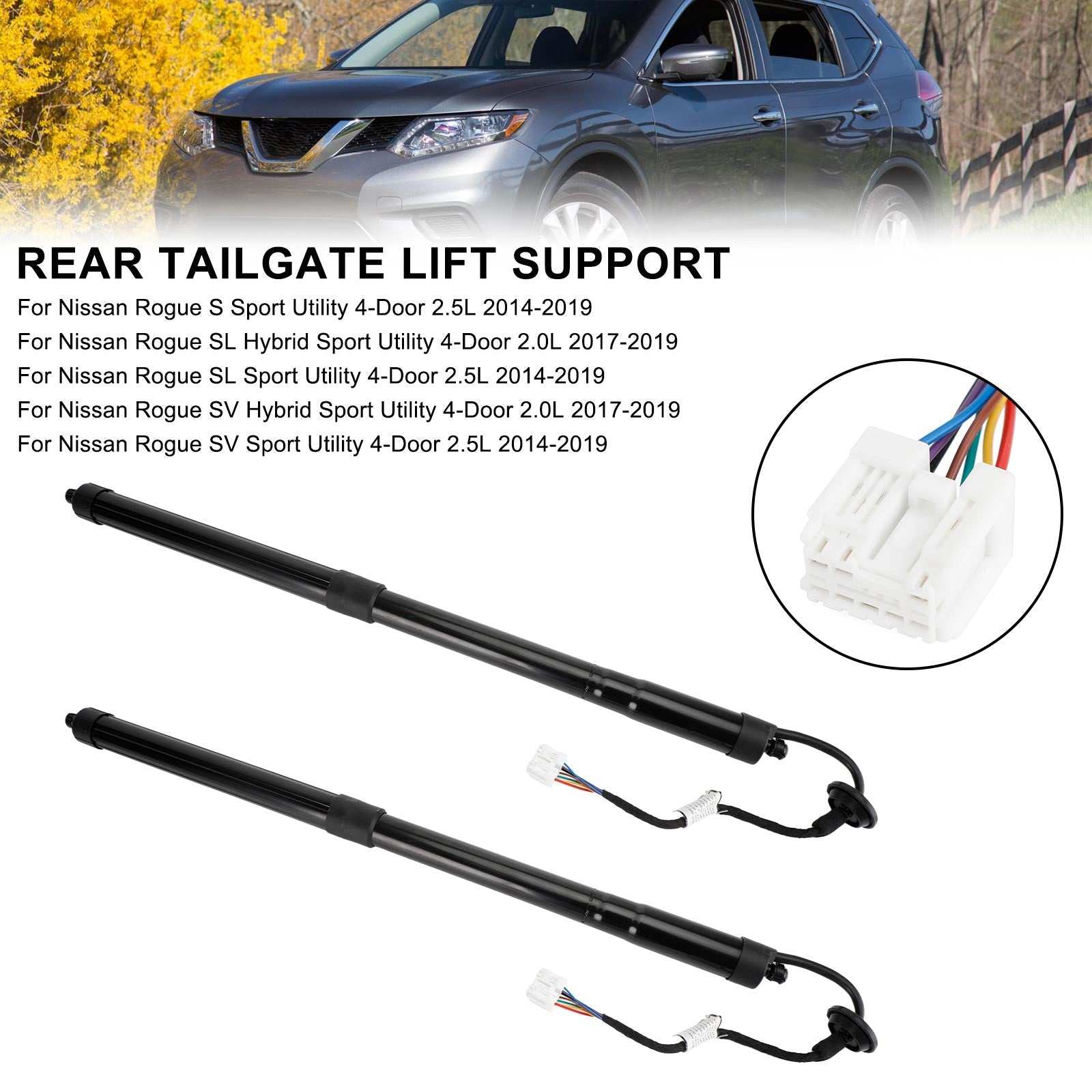 PALASER 17-19 Nissan Rogue Sl/sv Hybrid Sport Utility 4-Door 2.0L 2PCS Electric Tailgate Struts 905614BA4A 905614BA3A - Image 9