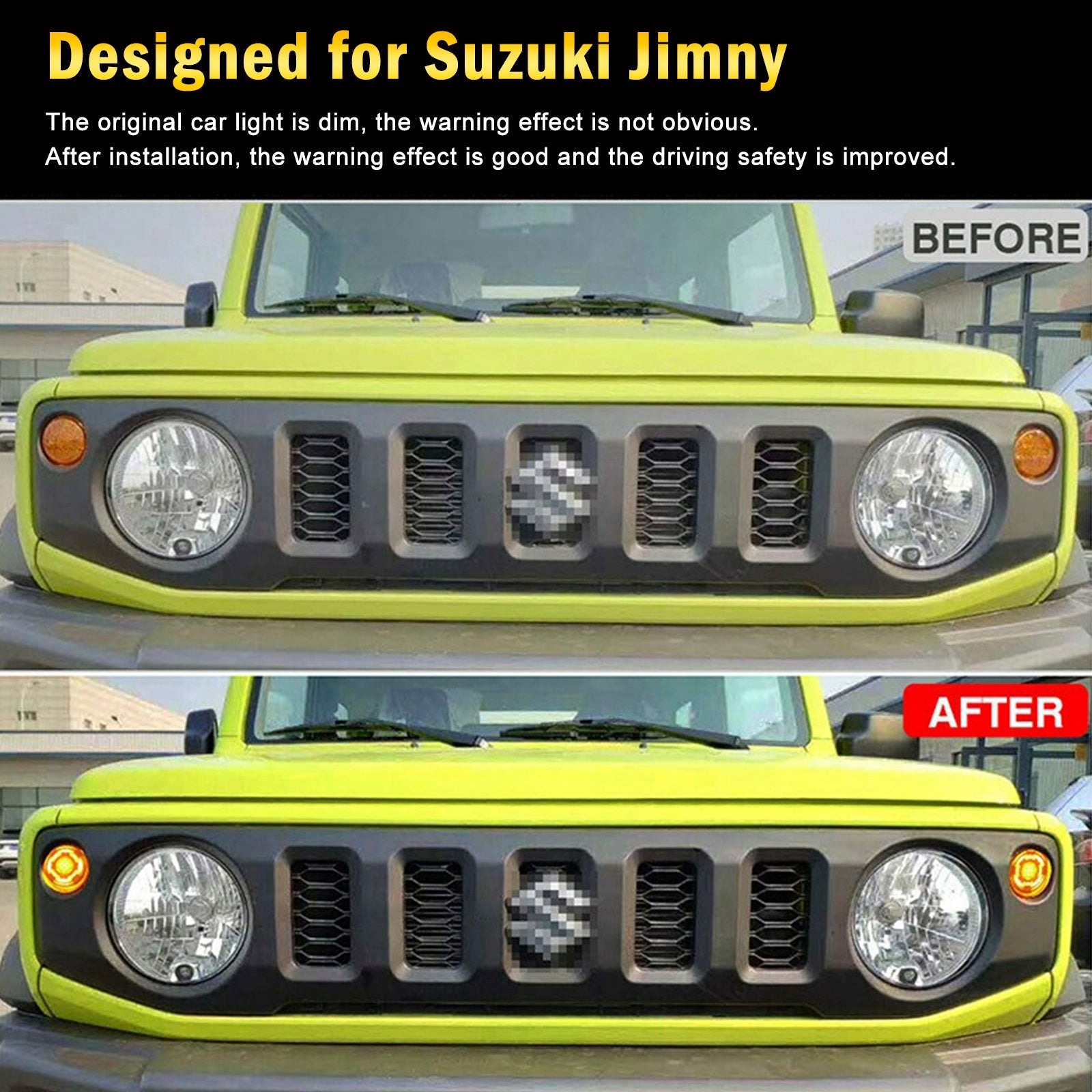 PALASER 2019-2021 Suzuki Jimny JB64 JB74 Pair Of Front Turn Signal Lamp Light Clear - Image 7