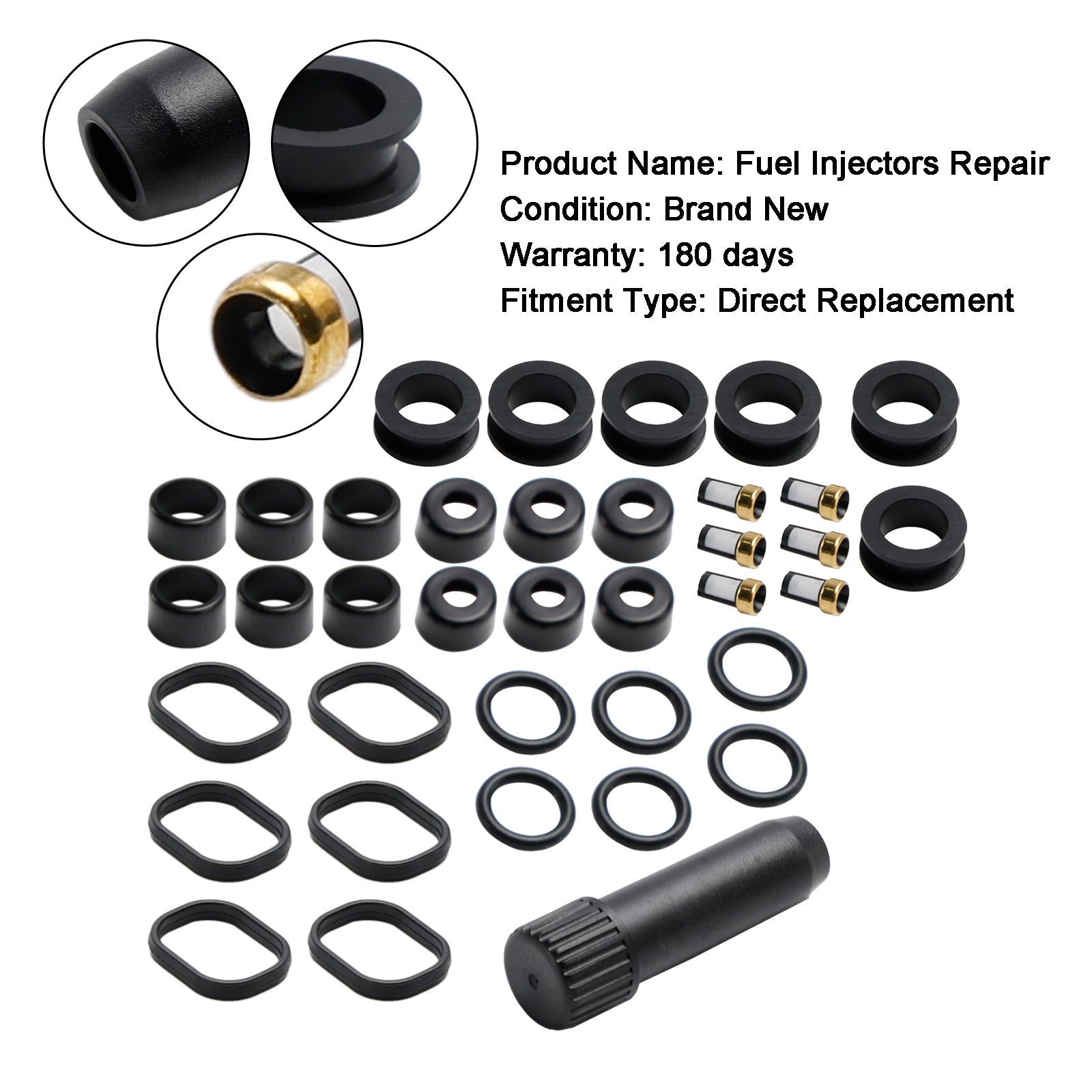 PALASER 2002-2003 Lexus ES300 Fuel Injector Repair Seal Kit 23250-20030 FJ644 - Image 6