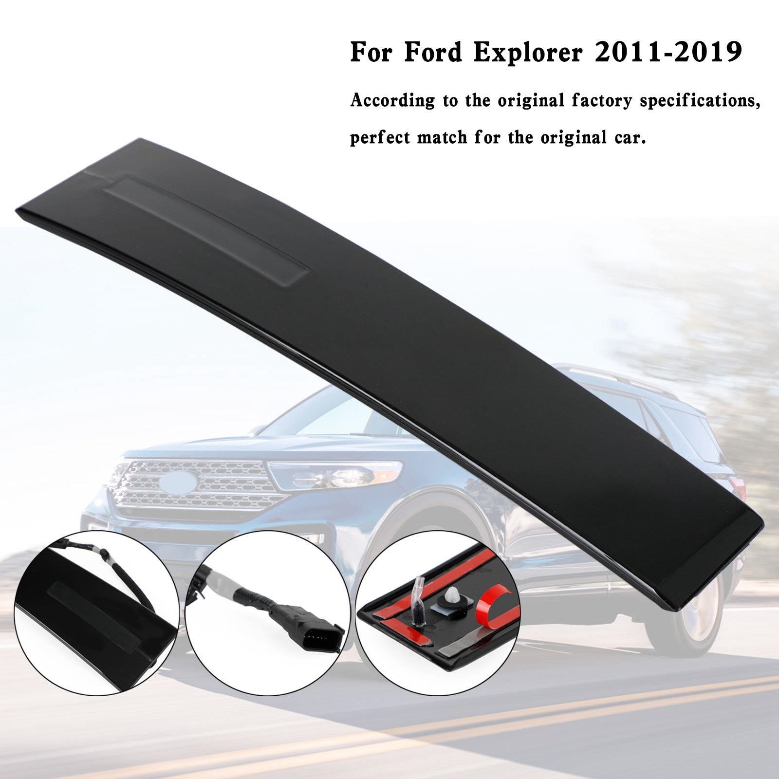 PALASER Ford Explorer 2011-2019 Left Driver Side Door Entry Keypad Pillar Molding Trim DB5Z7820555AC BB5Z7820555AA - Image 2