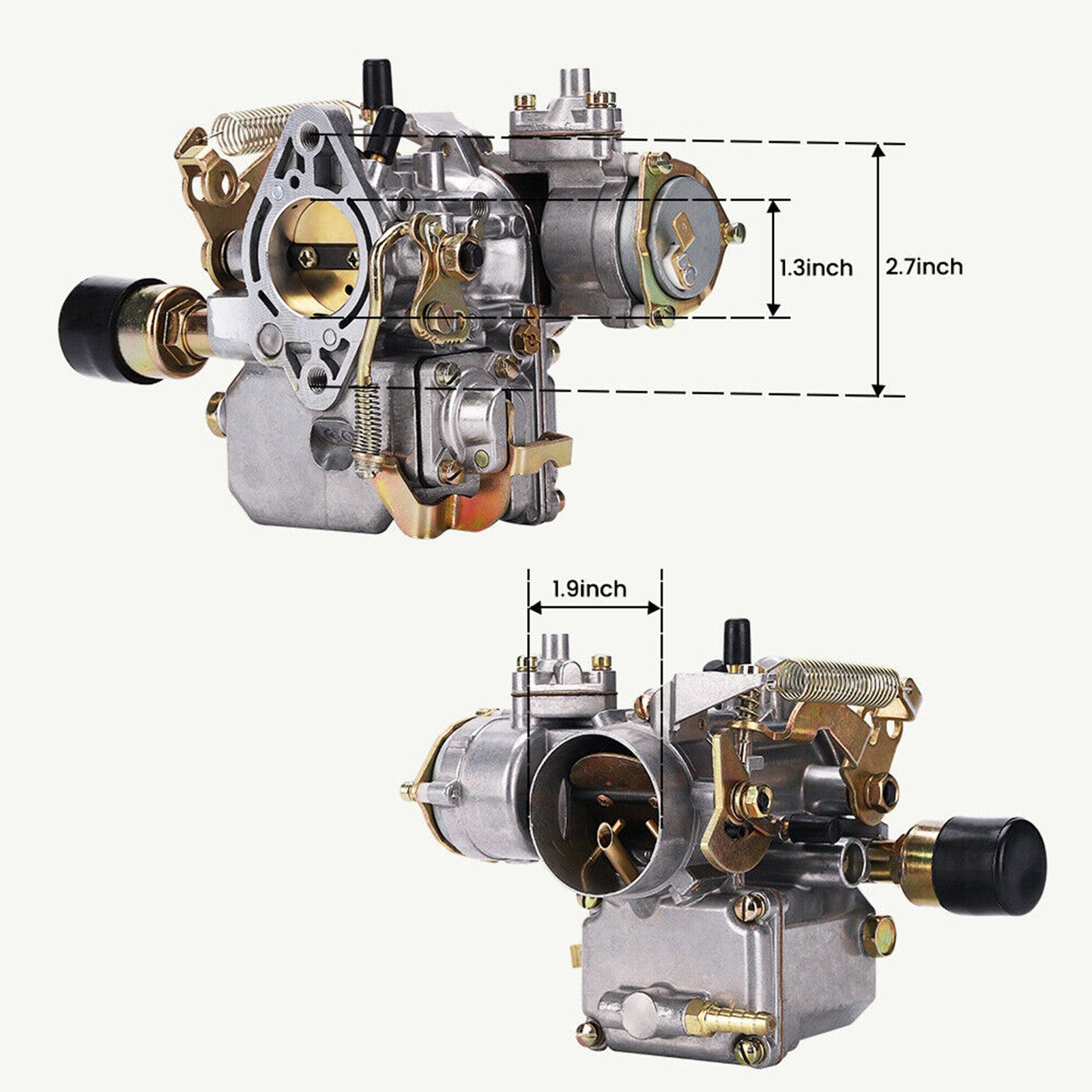 PALASER Vw Beetles 1971-1979 Dual Port 1600cc 12V 34 Pict-3 Carburetor 113129031K 8-1289-B - Image 3