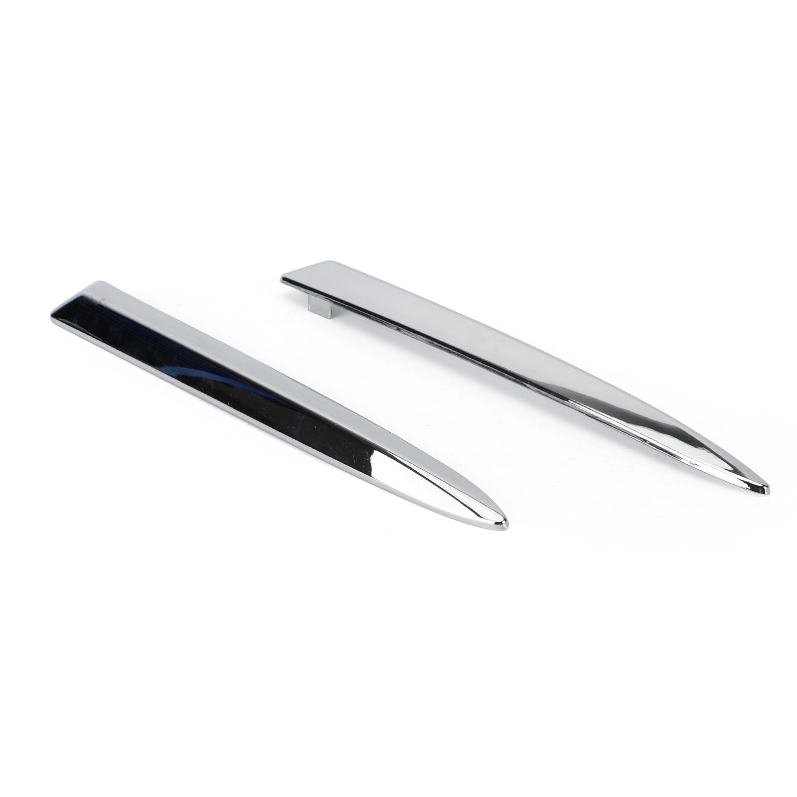 PALASER Pair Chrome Front Bumper Upper Grill Moulding Trim For Fiat 500 2007-2015 - Image 11