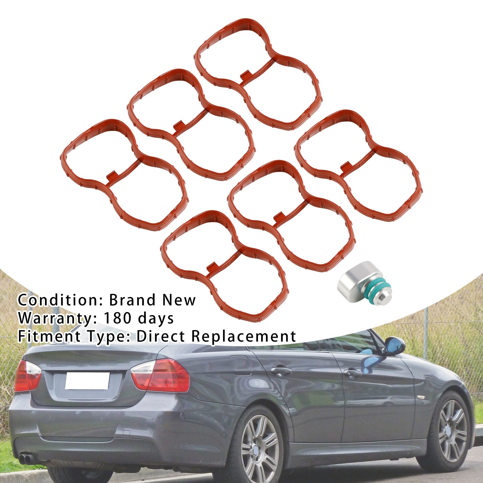PALASER BMW E90-93 F10 F11 F07 X5 X6 N57 6Pcs Intake Manifold Gasket 1167807480 11618511363 - Image 3