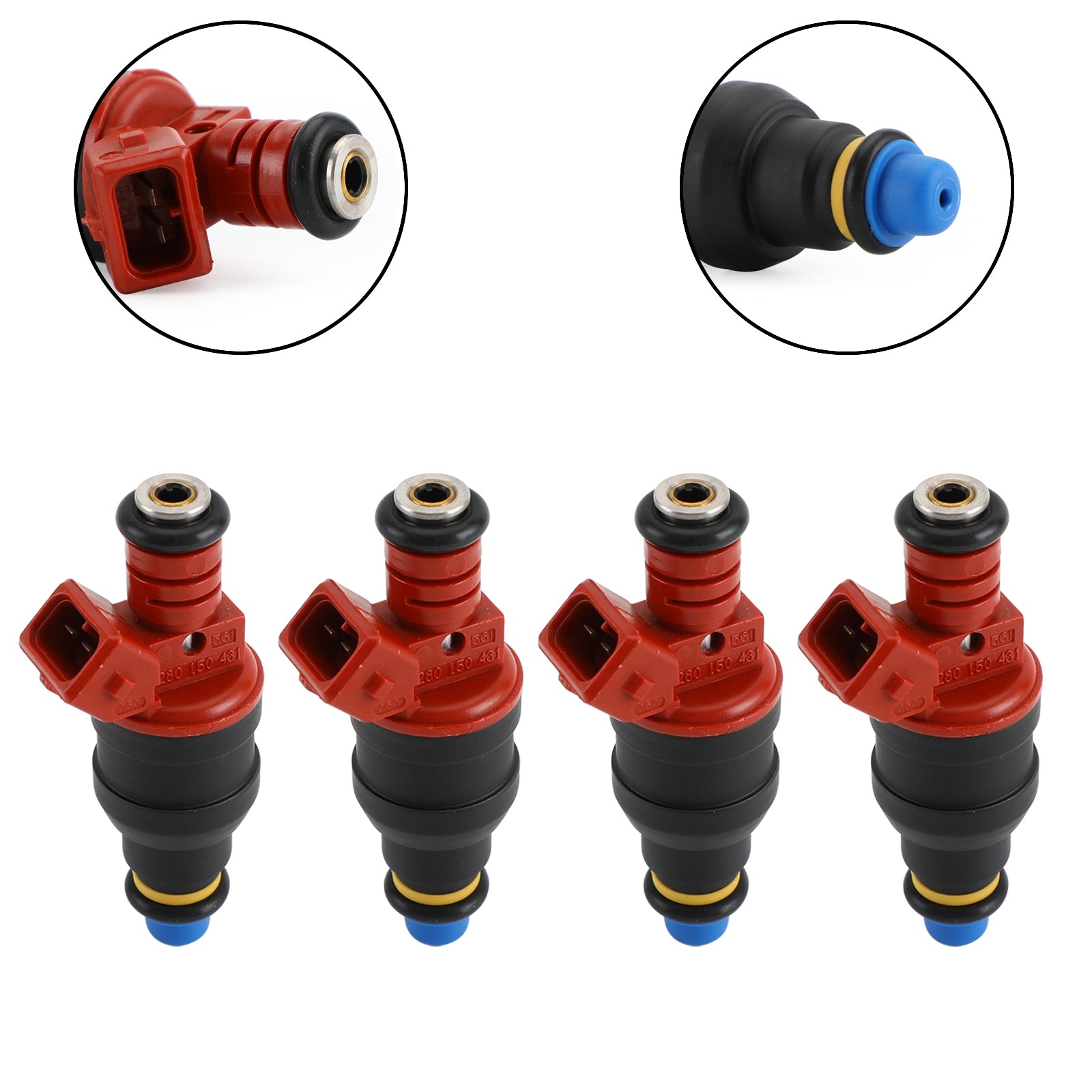 PALASER 4pcs Fuel Injectors 0280150431 Fit Saab 9-3 900 9000 2.0L 2.3L I4 - Image 3