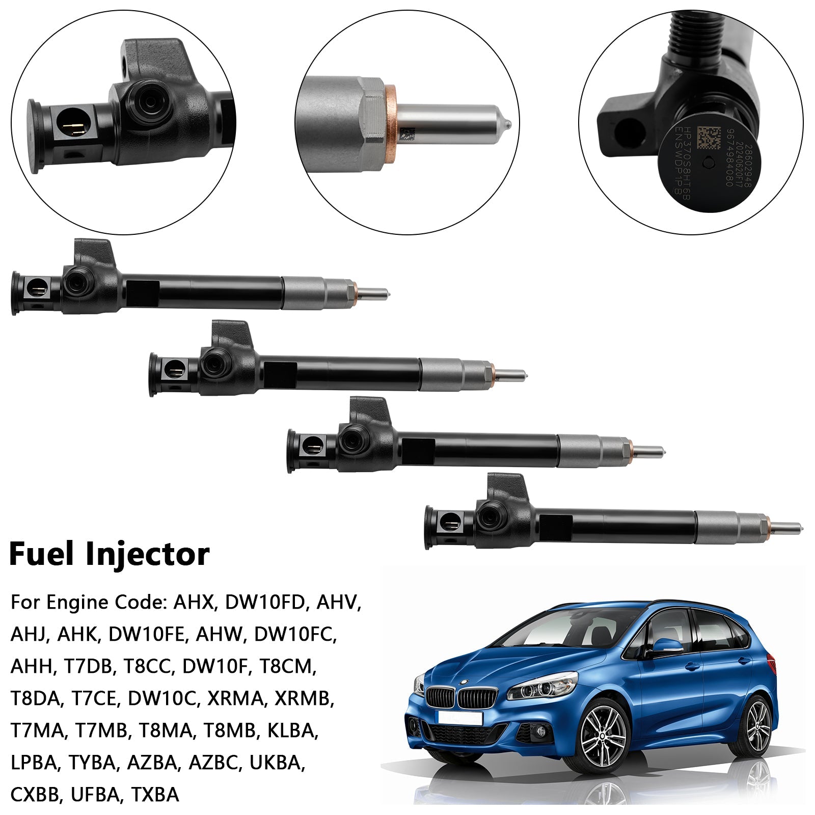 PALASER Ford Delphi Diesel 4Pcs Fuel Injector 28388960 9674984080 28602948 - Image 7