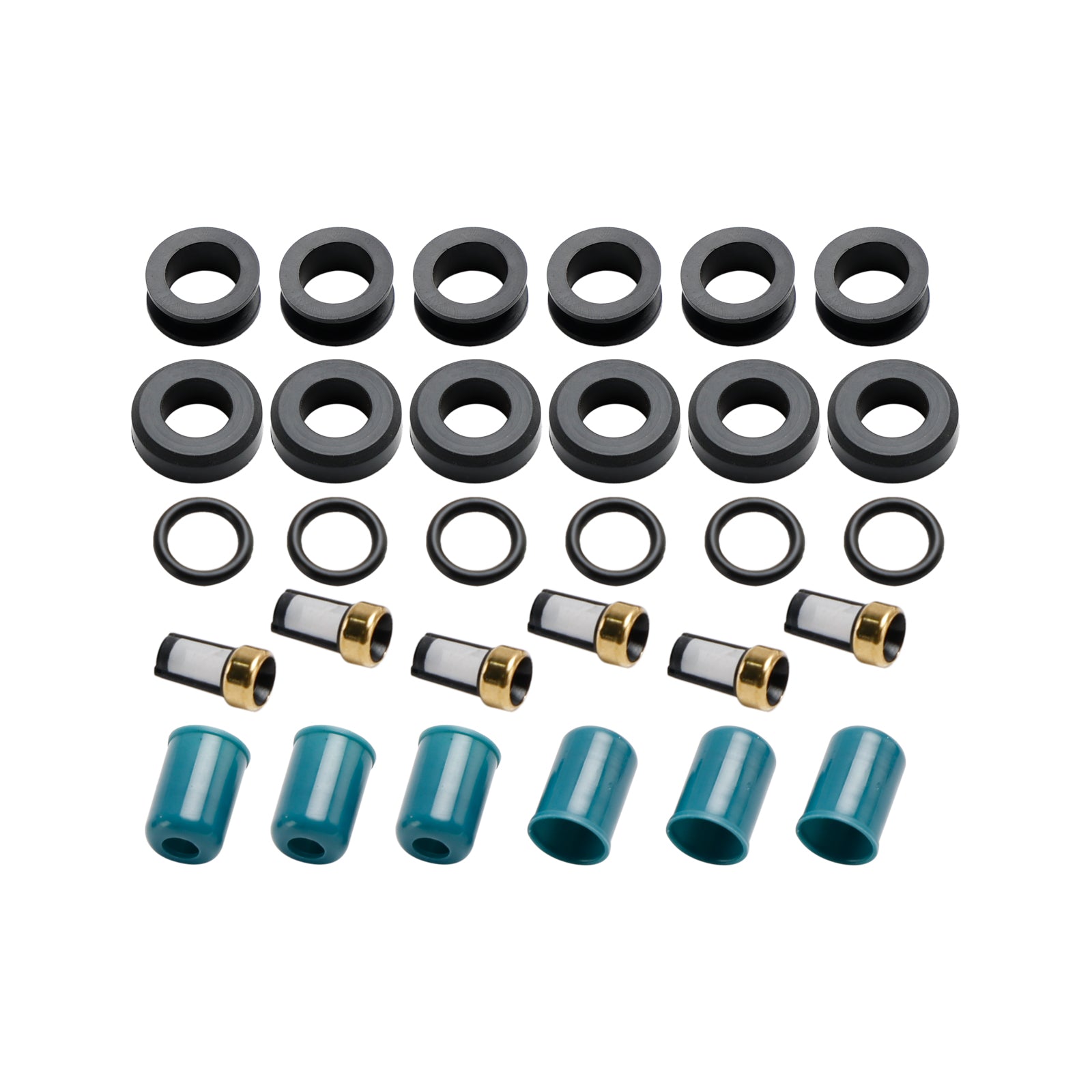 PALASER 1988-1995 Toyota 4 Runner 3VZE Truck Fuel Injector Repair Seal Rebuild Kit 4-319