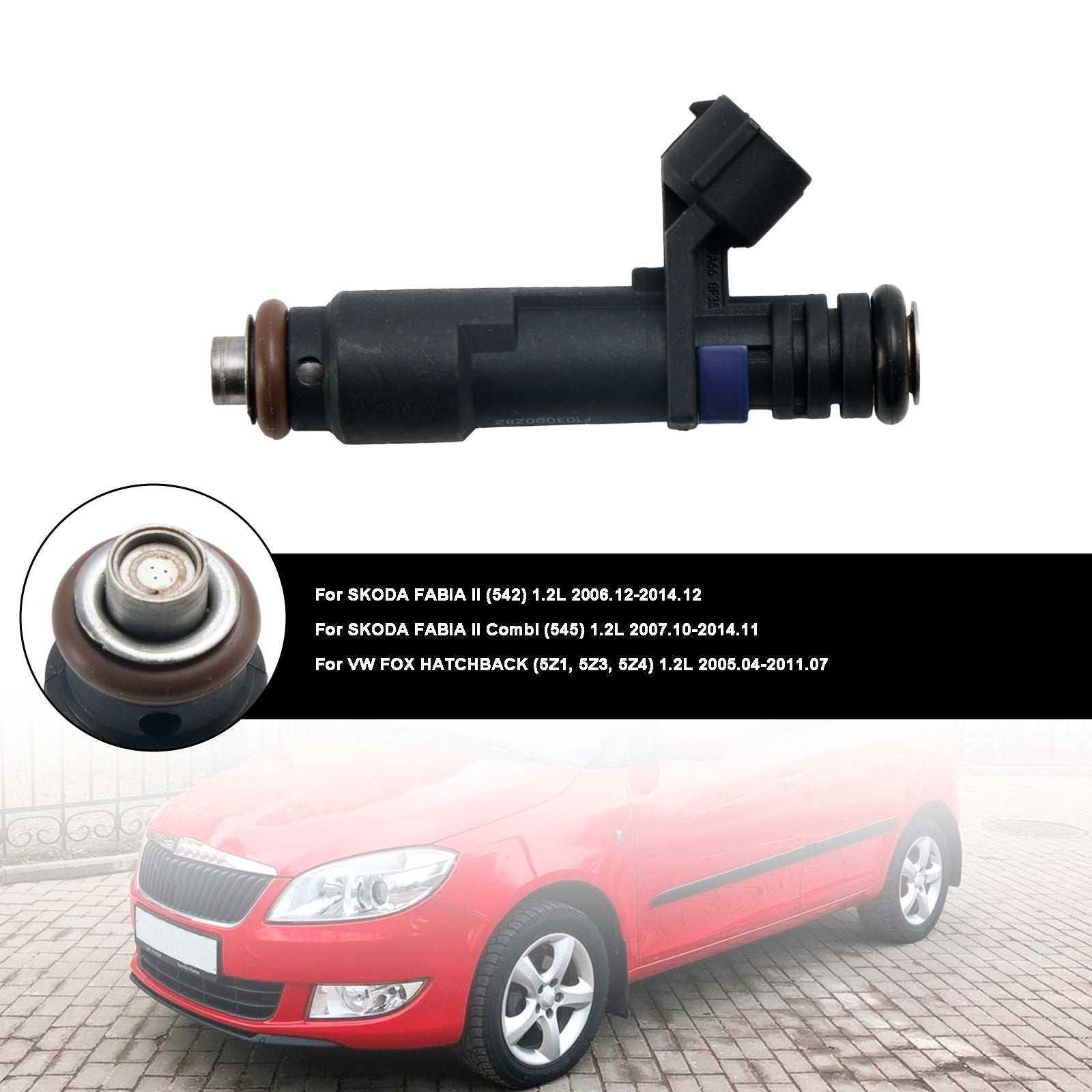 PALASER 2006.12-2014.12 Skoda Fabia Ii 1.2L Fuel Injectors 03D906031G - Image 5