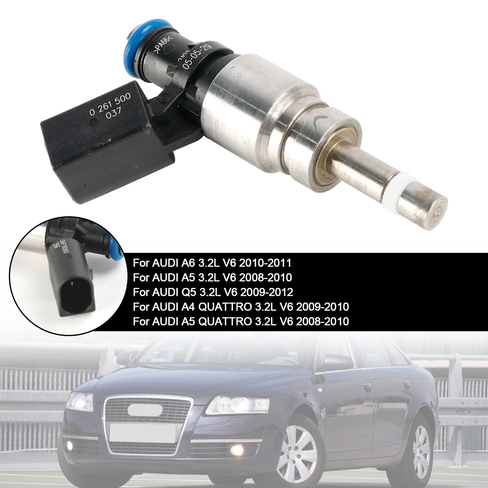 PALASER 2010-2011 Audi A6 3.2L Fuel Injector 06E906036F 0261500037 - Image 4