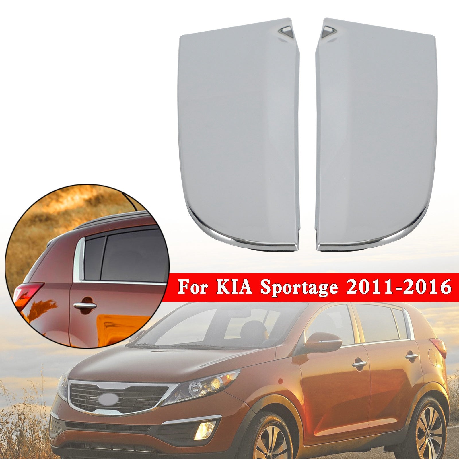 PALASER Kia Sportage 2011-2016 2x C Pillar Rear Door Garnish Cover Exterior Molding Trim 83270-3W000 - Image 7
