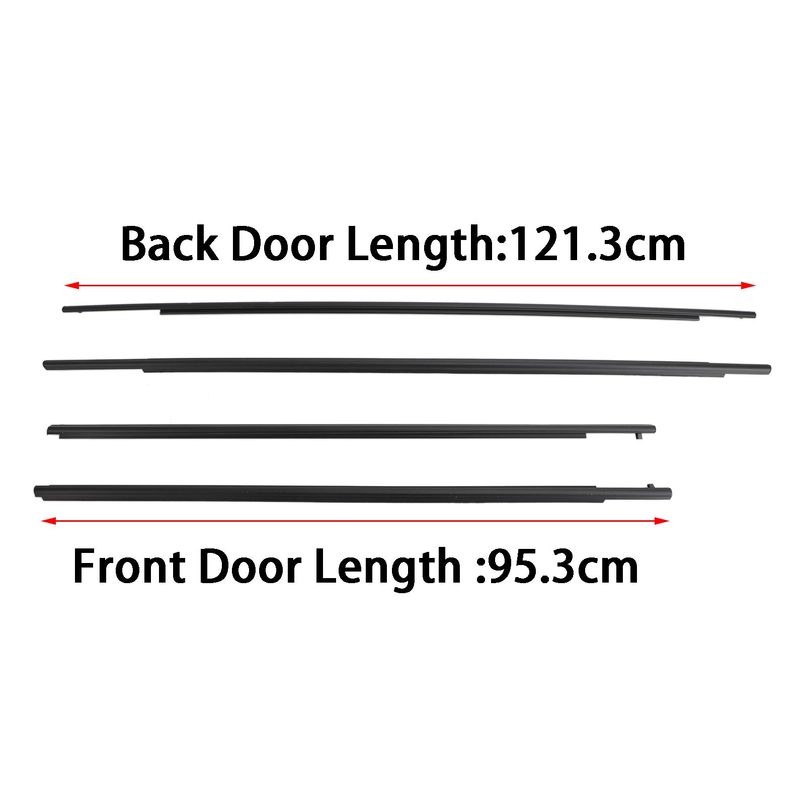 PALASER 2011-2020 Toyota Sienna Car Window Weatherstrip Seal Belt Moulding 68160-08020 68210-08020 - Image 2
