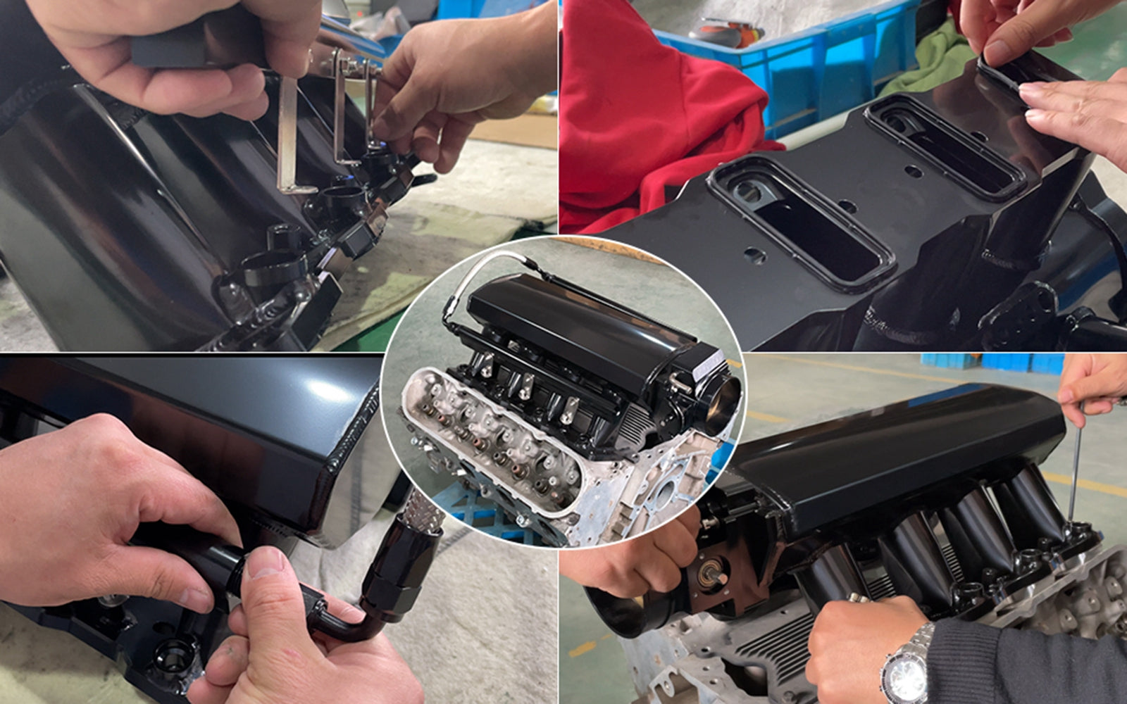PALASER 92MM Intake Manifold W/ Fuel Rails Cathedral Port Fit LS1 LS2 LS6 6.0L 5.3L 4.8L - Image 13