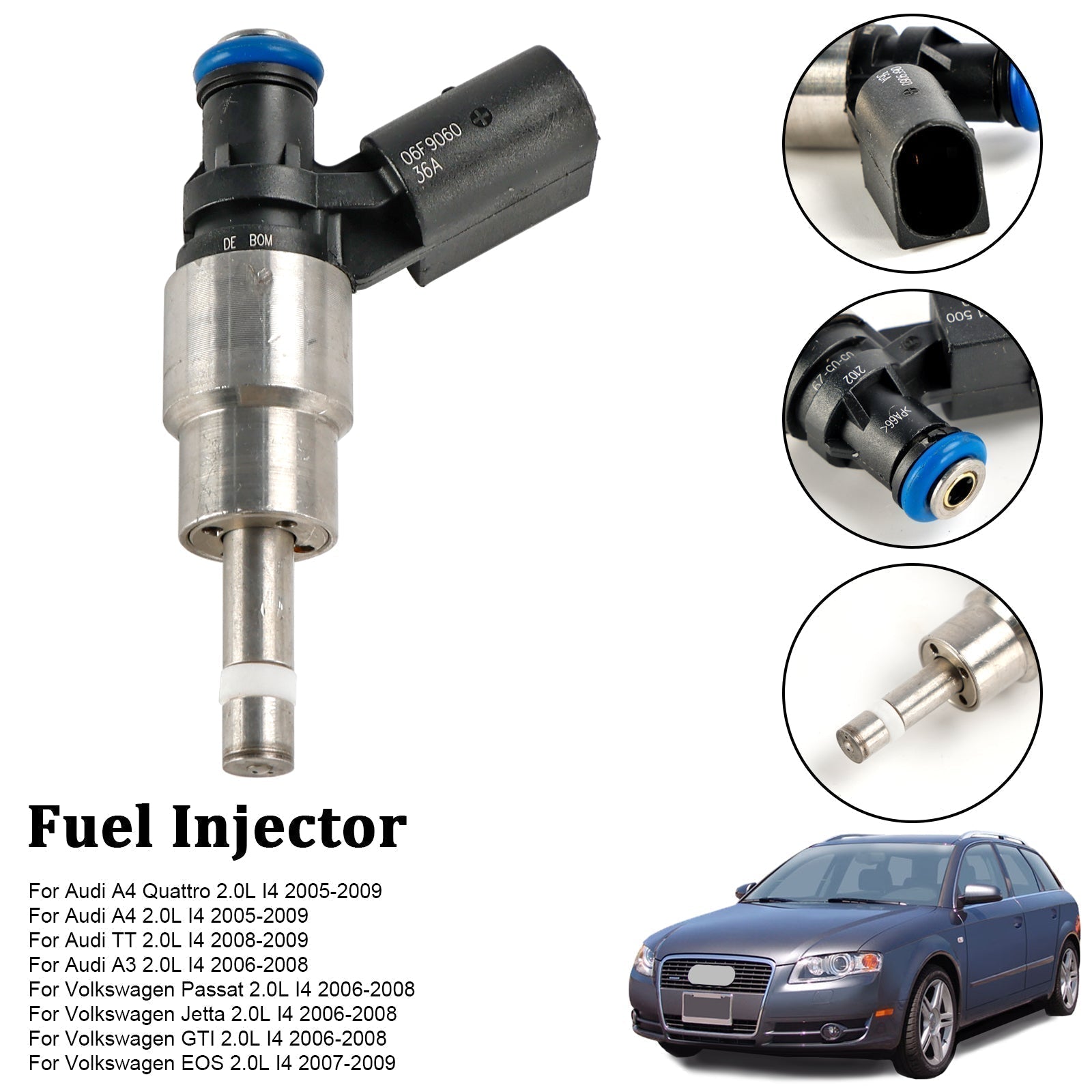 PALASER 2006-2008 Volkswagen Gti 2.0L I4 Fuel Injector 06F906036A 0261500026 - Image 6