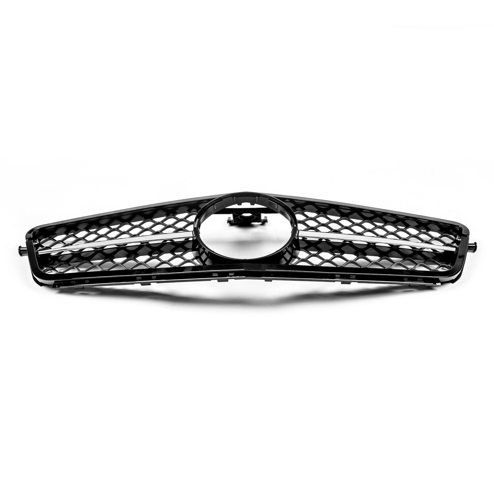 PALASER 2008-14 C-class W204 C300 C350 Benz Grille ABS Gloss Black Chrome Front Grille Replacement - Image 4