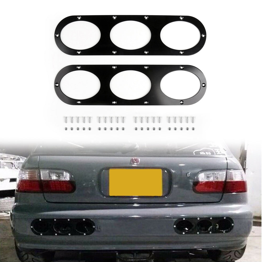 PALASER 2pcs Aluminum Universal Car Rear Bumper Race Air Diversion Diffuser Panel - Image 2